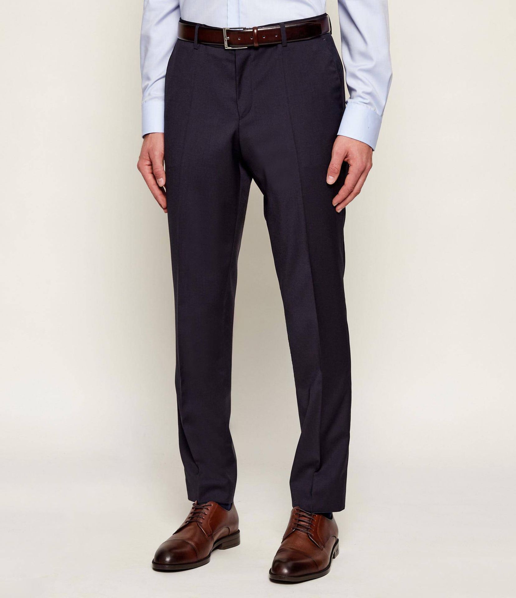 BOSS BLACK Wełniane spodnie H-Genius-MM-251 Slim Fit
