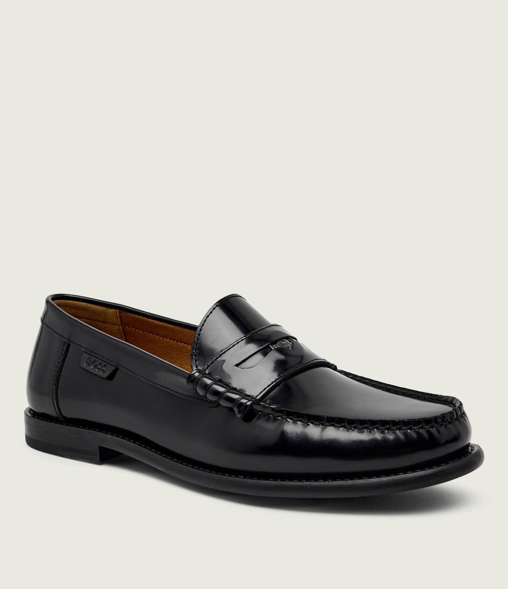 BOSS BLACK Skórzane loafersy Tevan_Mocc_bohw