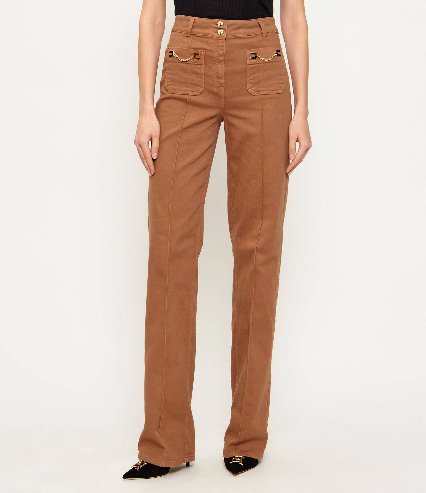 Elisabetta Franchi Jeansy flare fit
