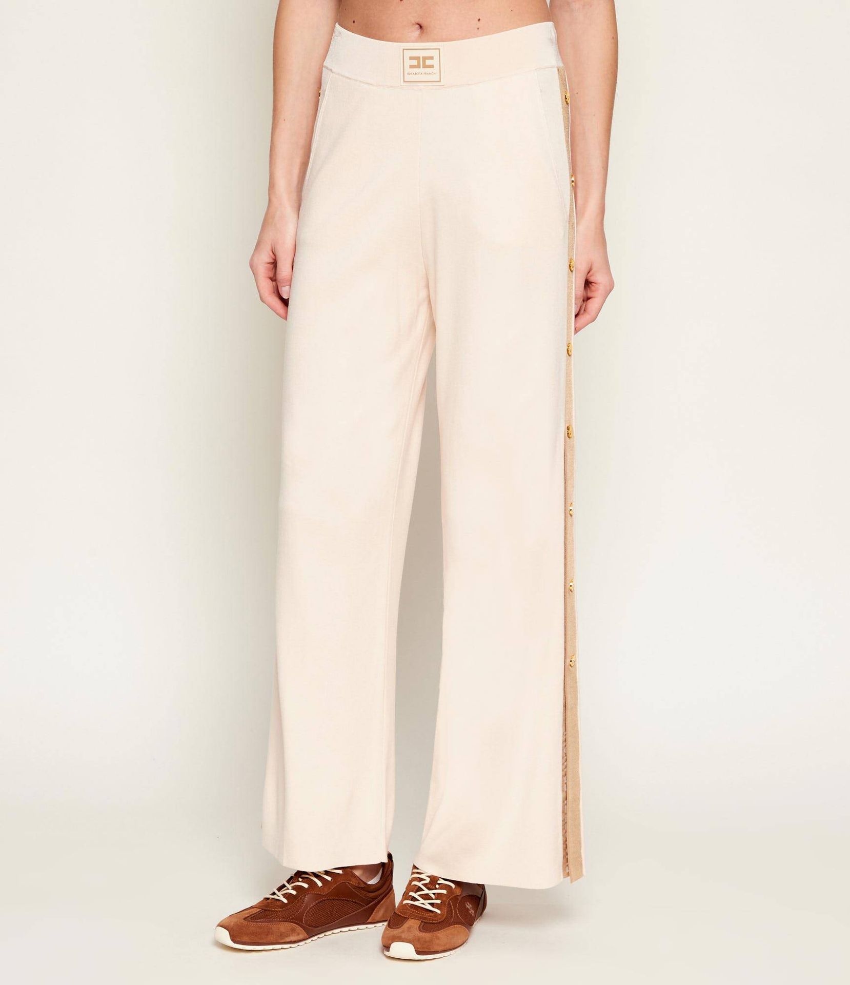 Elisabetta Franchi Spodnie dzianinowe Loose fit