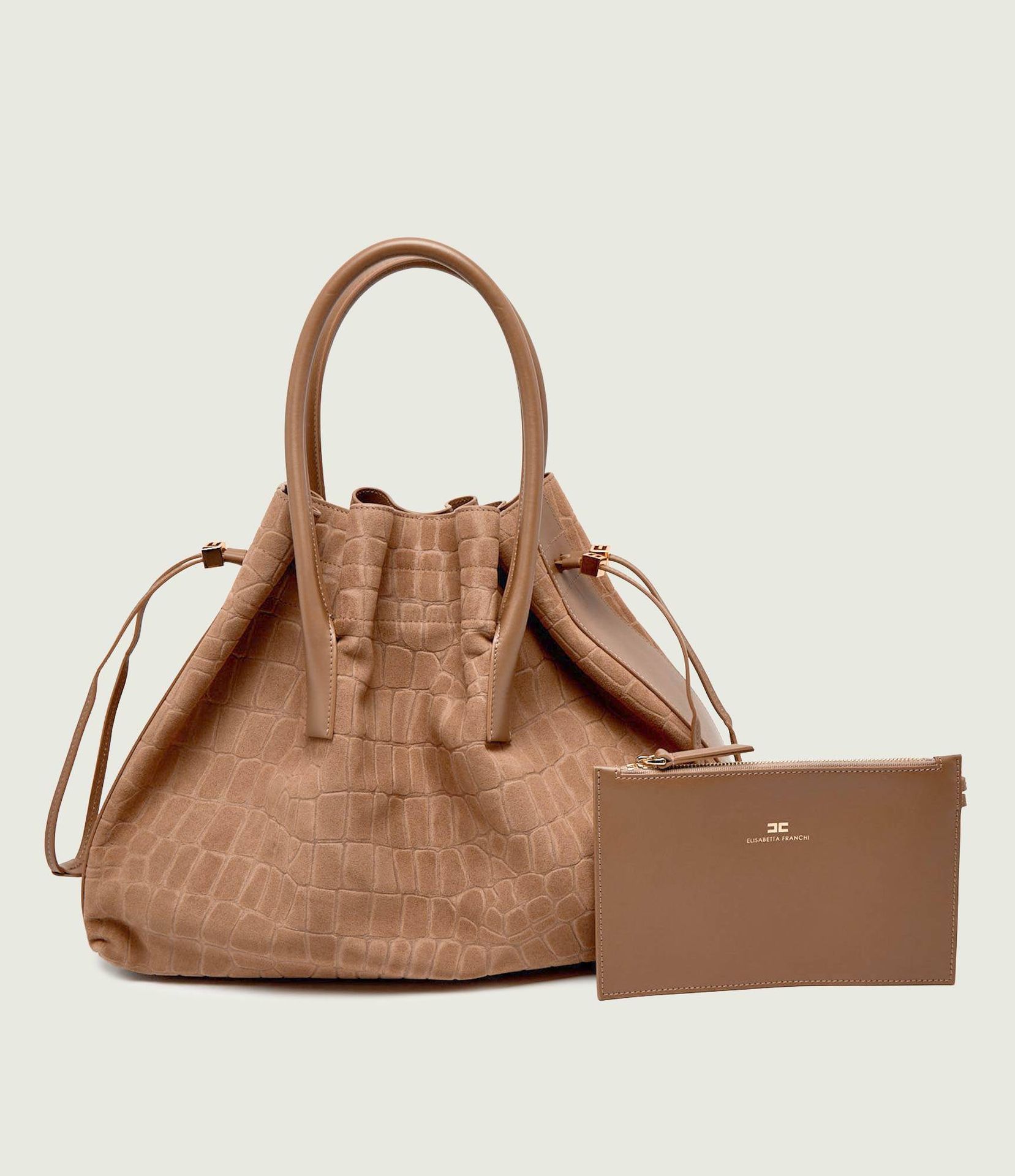 Elisabetta Franchi Shopperka + saszetka zamsz