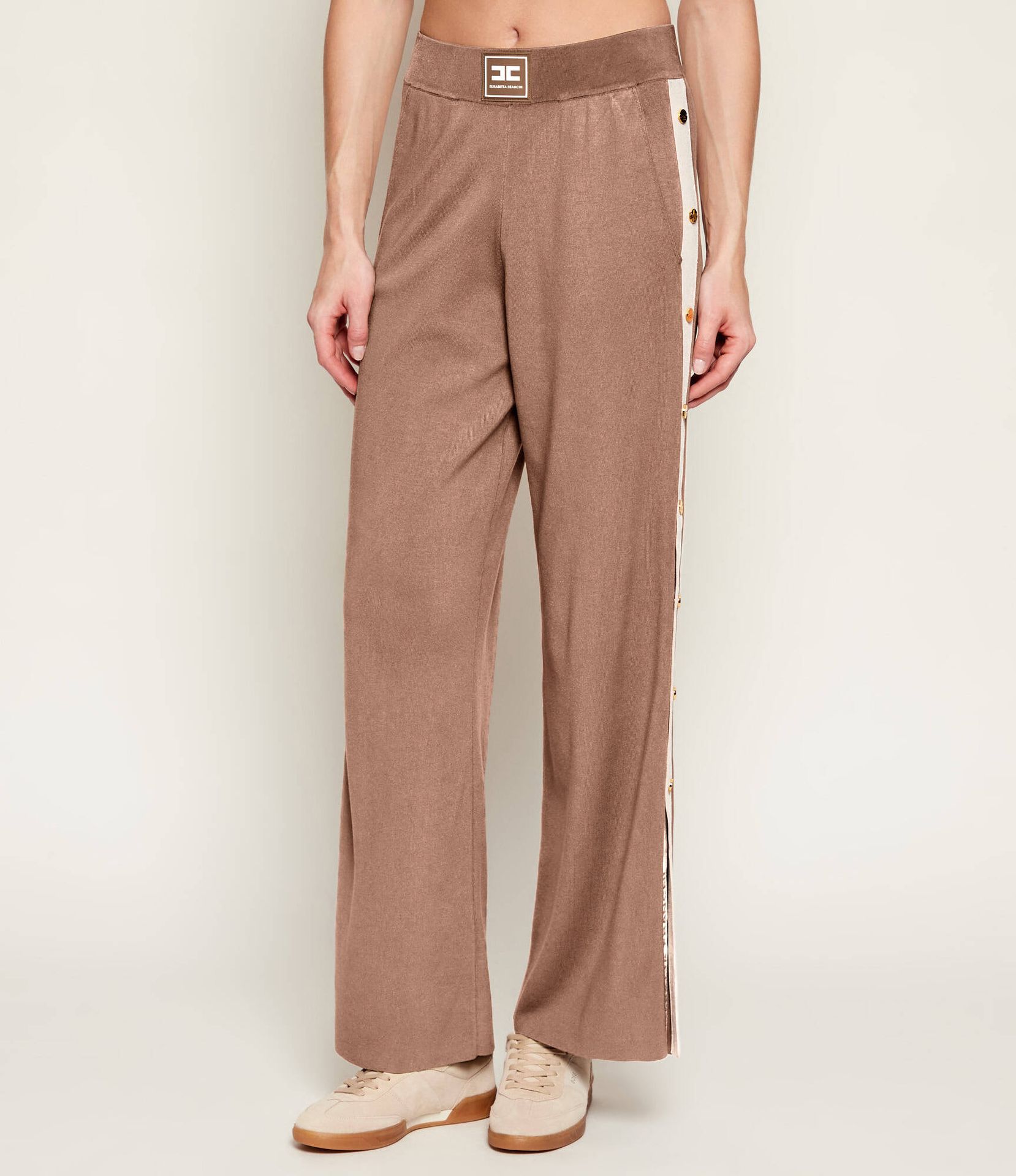 Elisabetta Franchi Spodnie dzianinowe Loose fit