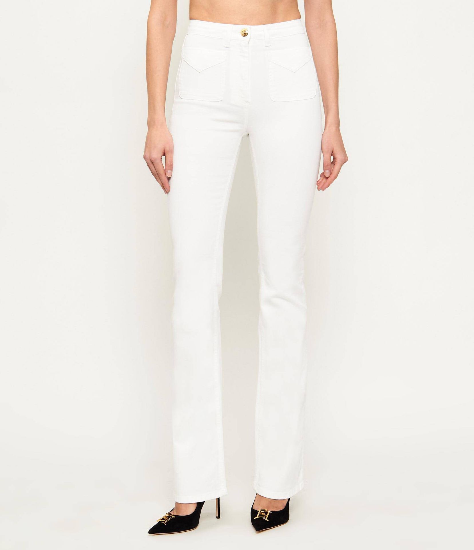 Elisabetta Franchi Jeansy flare fit