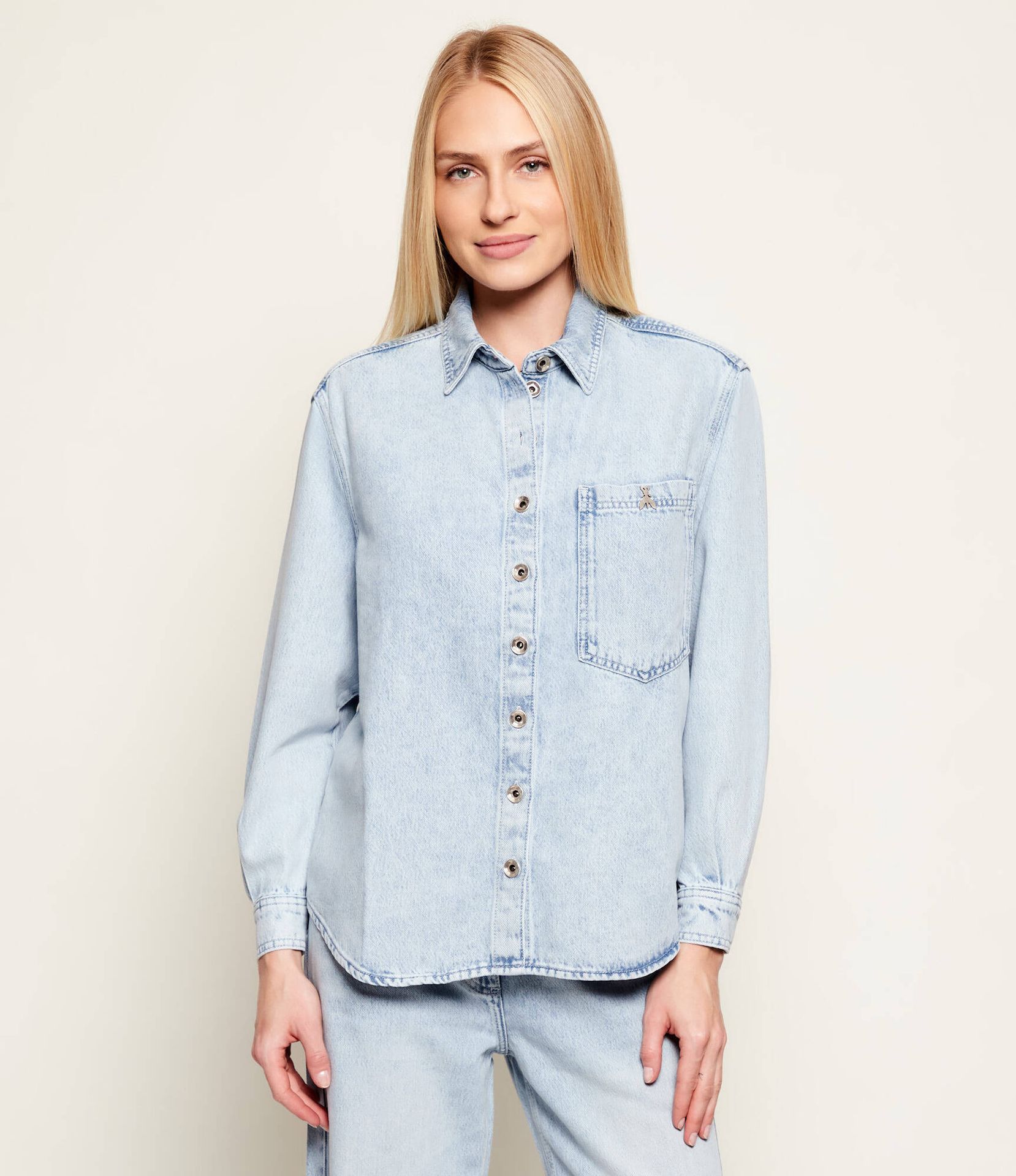 Patrizia Pepe Jeansowa koszula Regular Fit