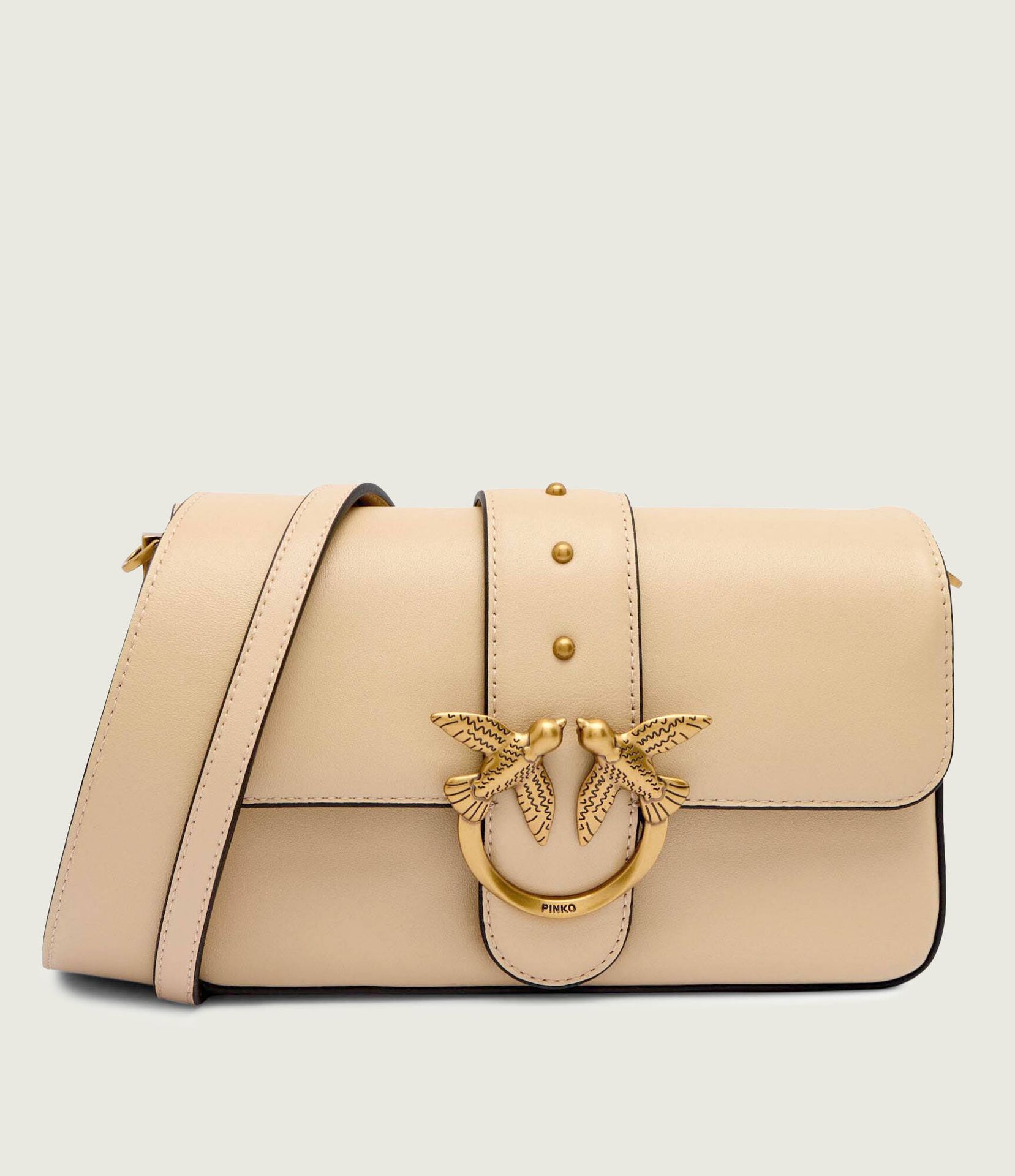 Pinko Skórzana torebka na ramię LOVE ONE MINI