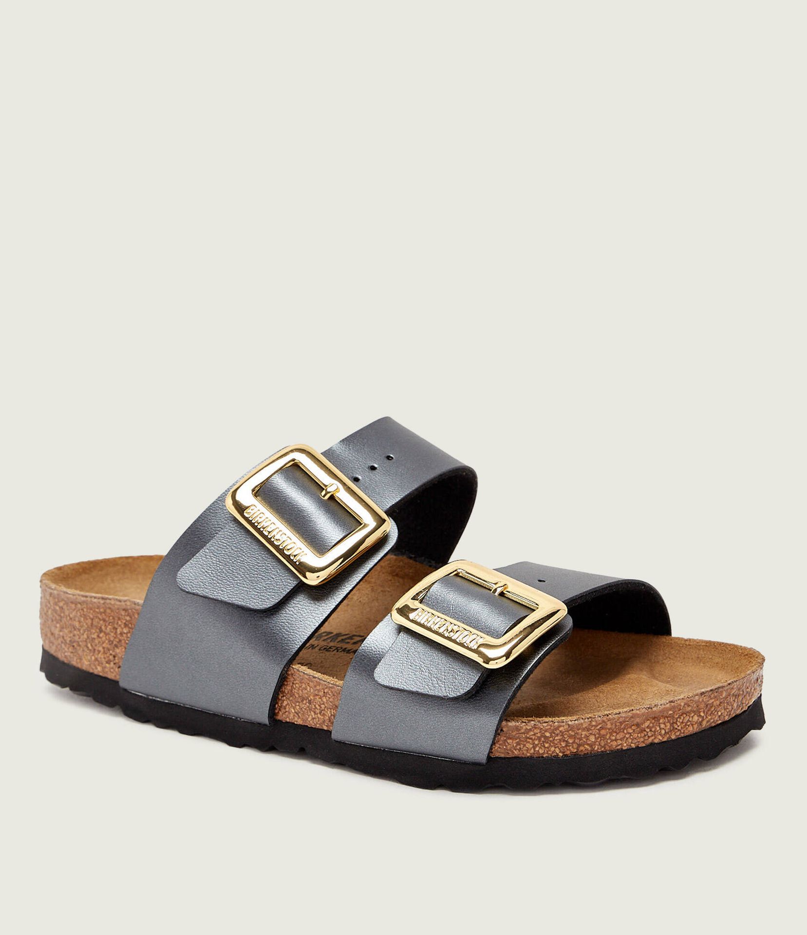 Birkenstock Klapki Sydney narrow fit z dodatkiem skóry