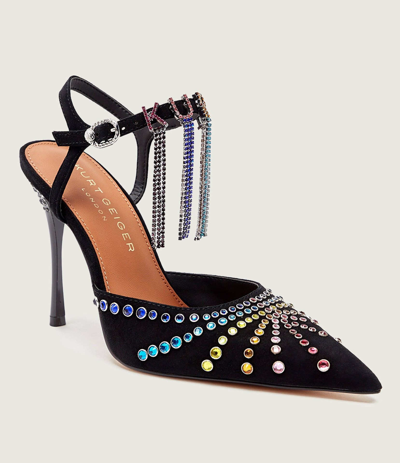 Kurt Geiger Szpilki KURT CRYSTAL zamsz