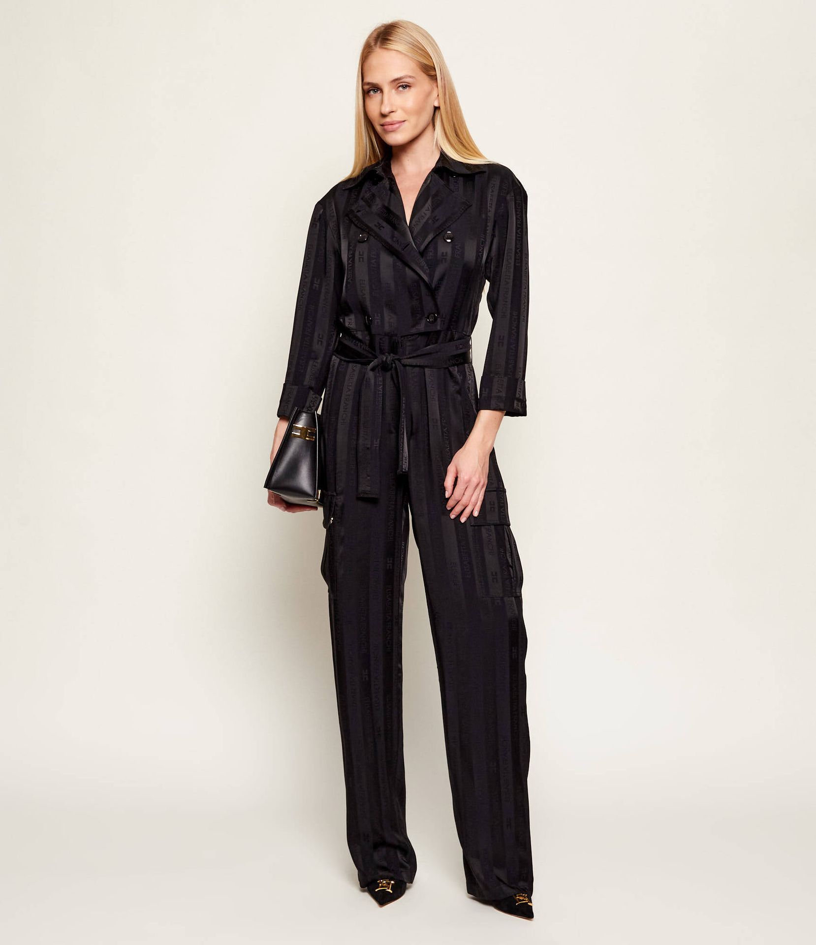 Elisabetta Franchi Satynowy kombinezon Regular Fit