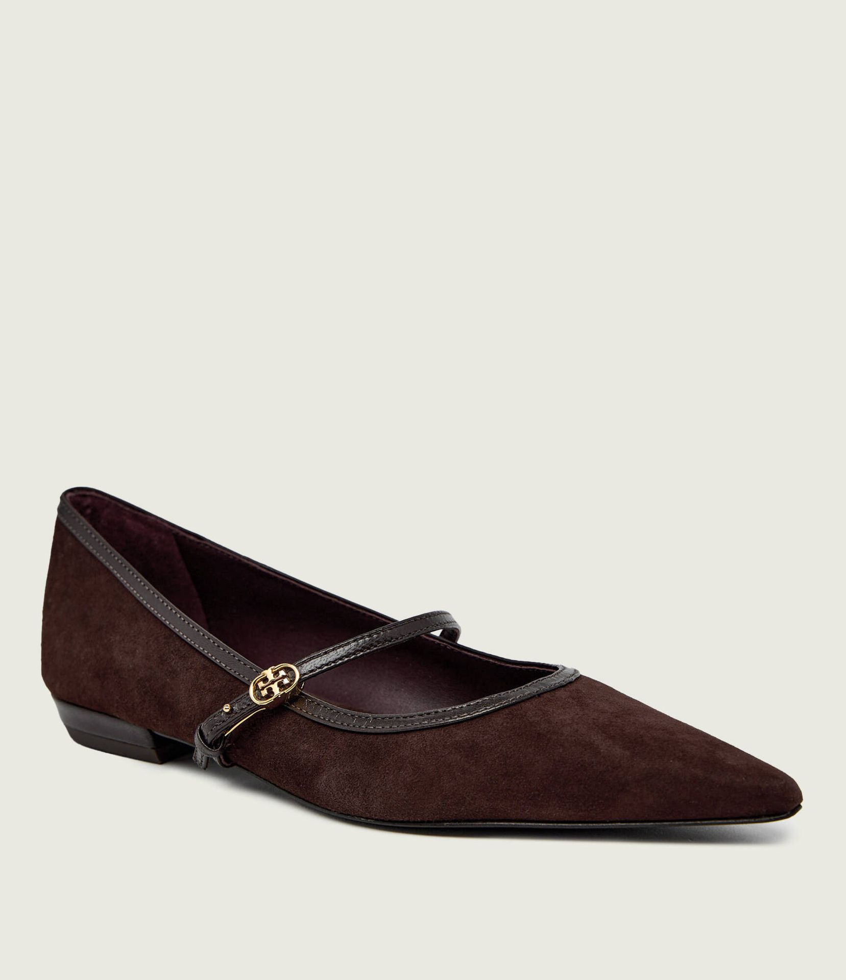 TORY BURCH Baleriny DOUBLE T zamsz