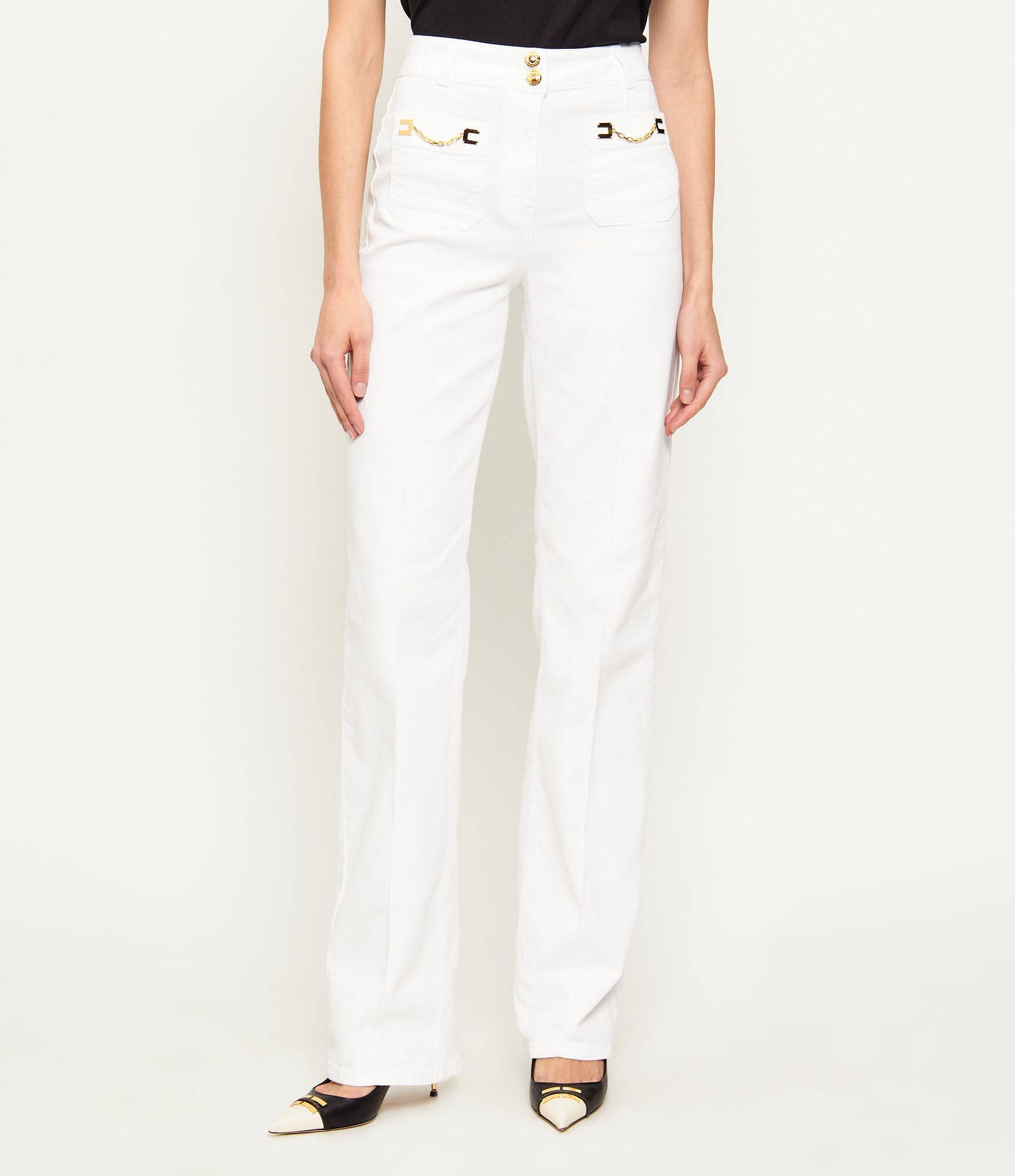 Elisabetta Franchi Jeansy flare fit