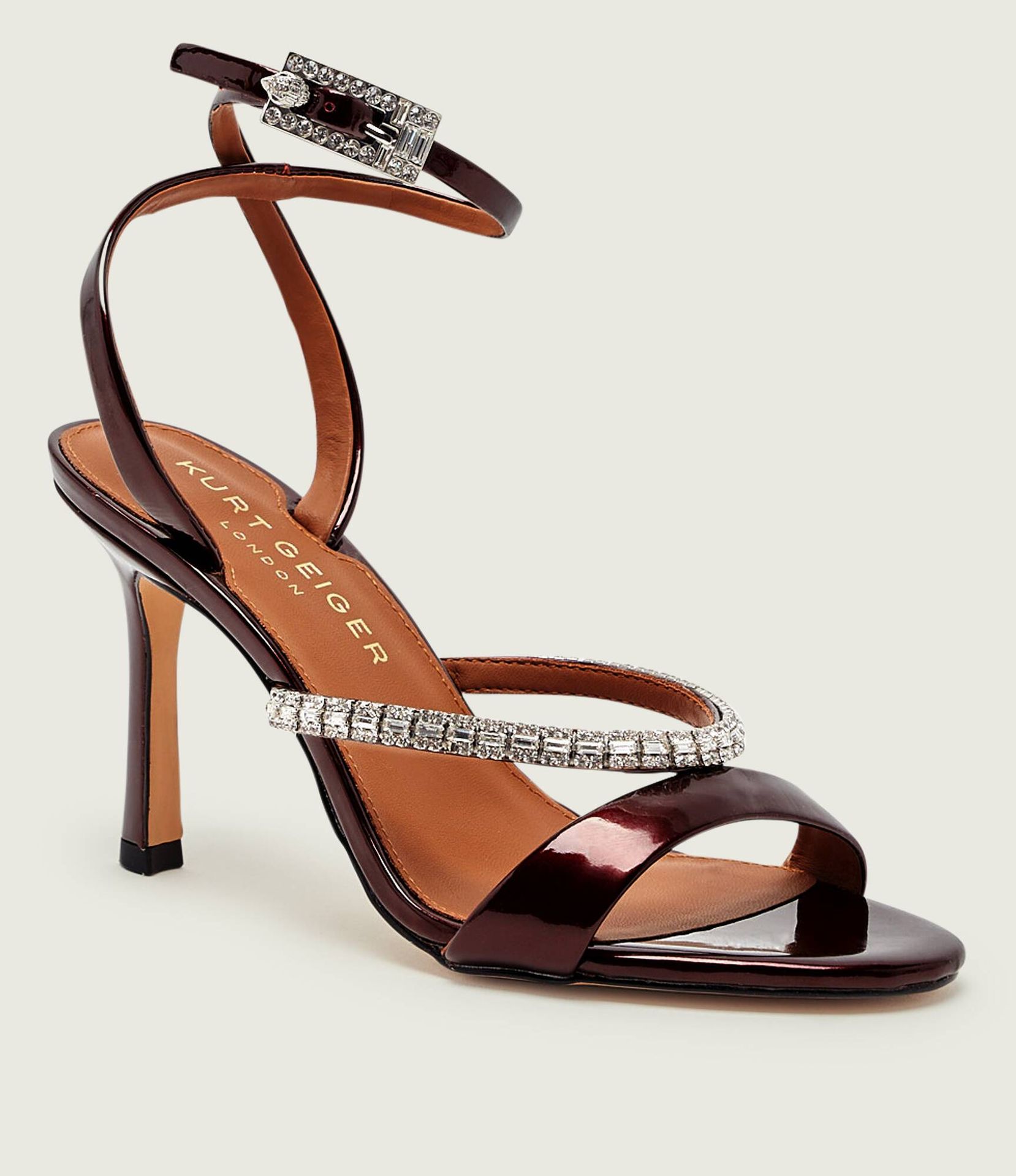 Kurt Geiger Skórzane sandały na szpilce CRYSTAL