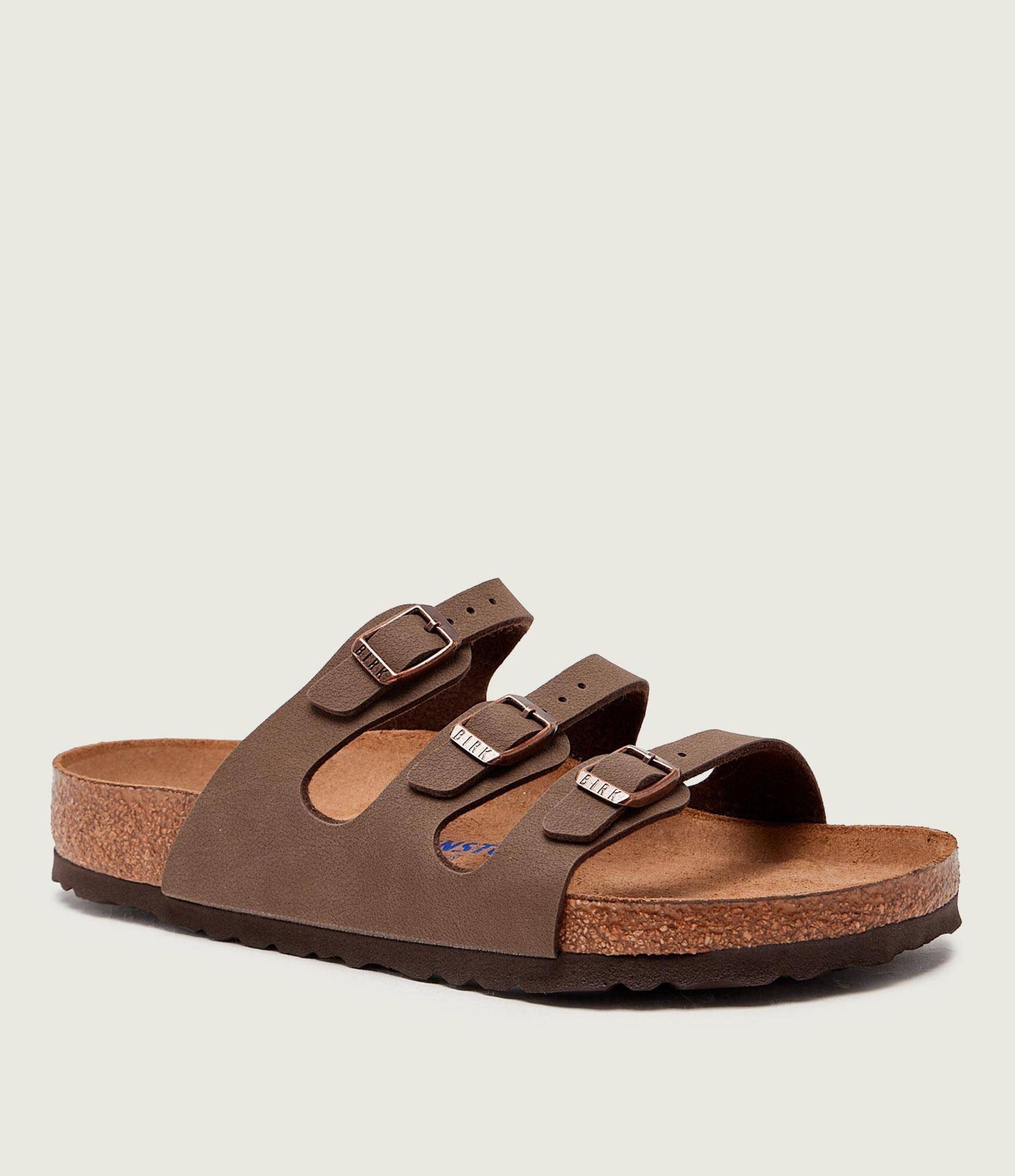 Birkenstock Skórzane klapki Florida BS regular fit
