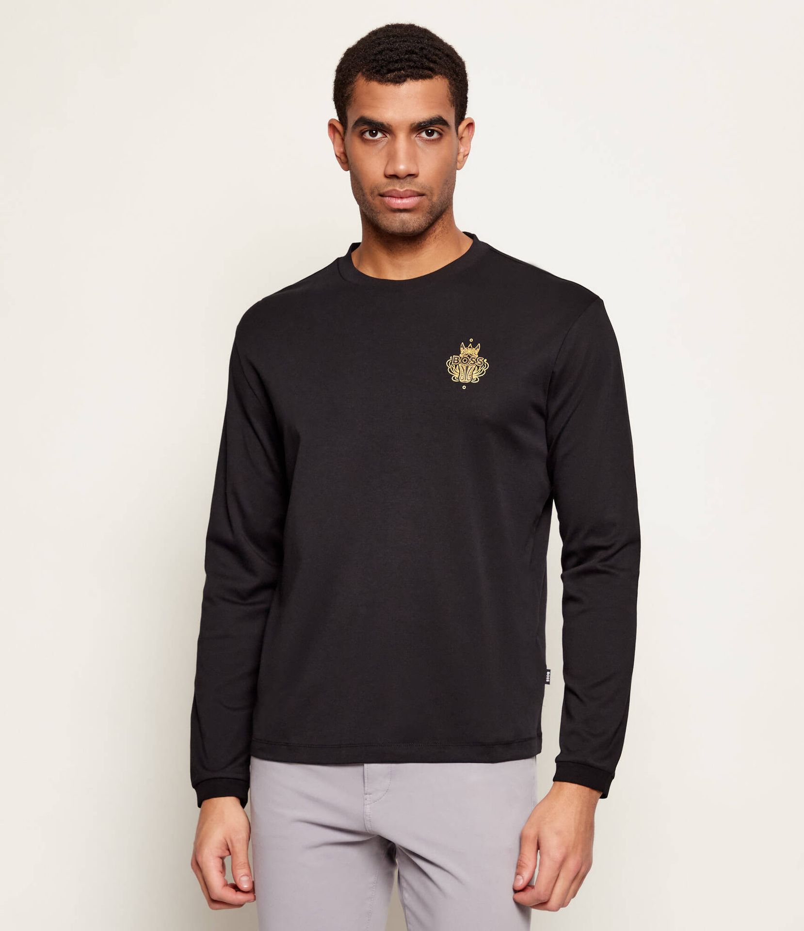 BOSS BLACK Longsleeve TAN_CNY BOSS x Creation of the Gods Regular Fit