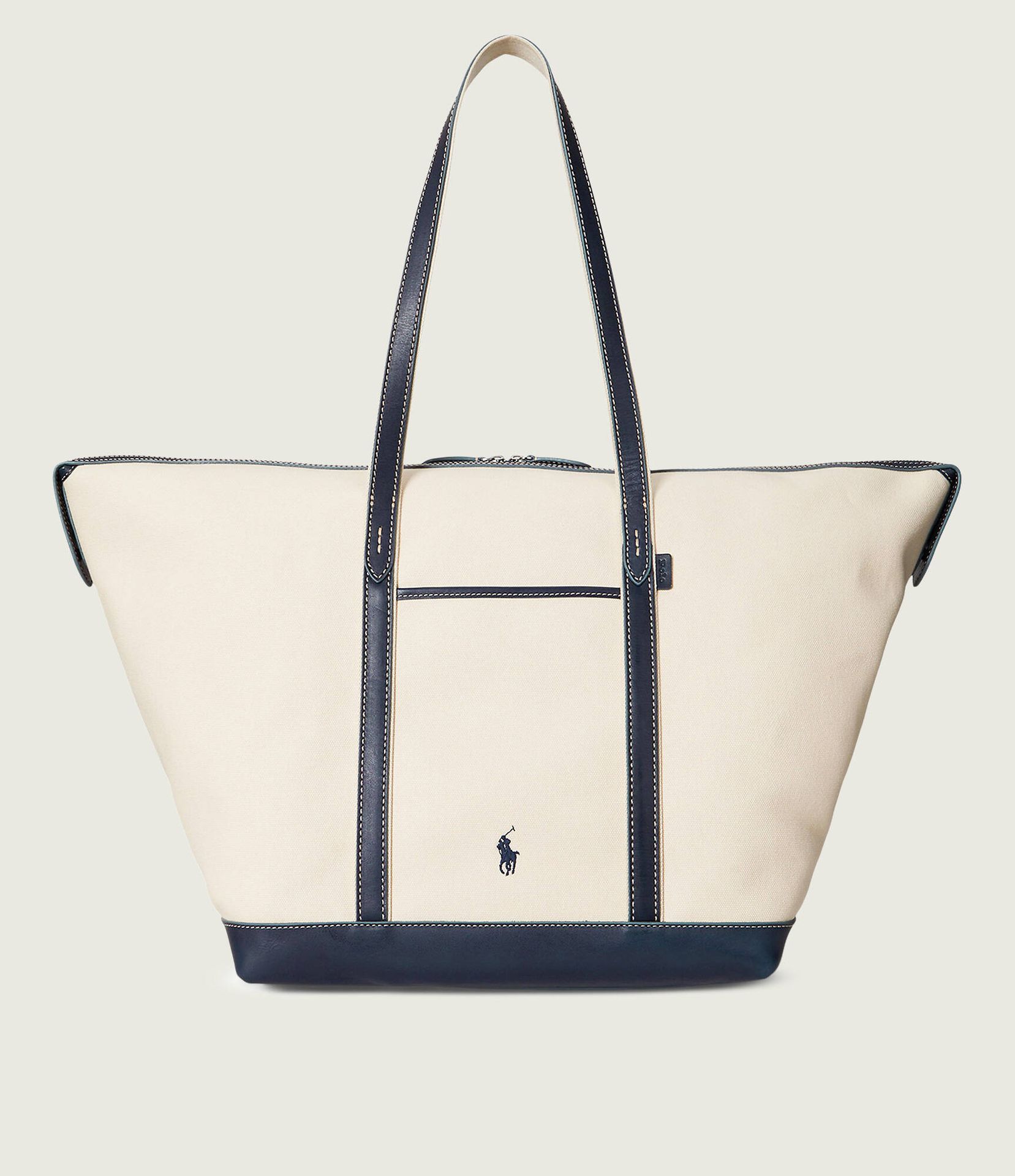 POLO RALPH LAUREN Shopperka z dodatkiem skóry