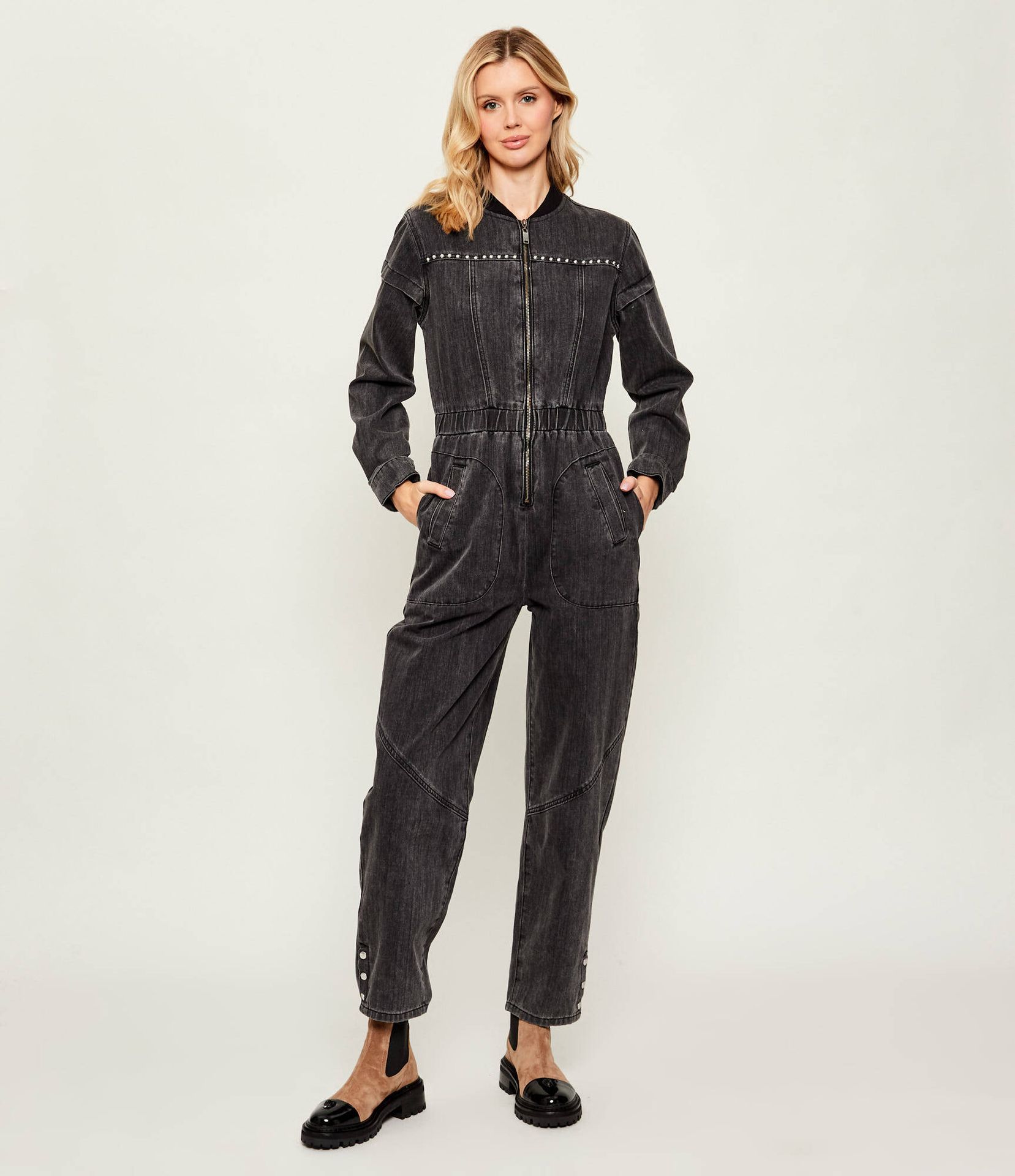 One Teaspoon Jeansowy kombinezon CALLIE AVIATOR Regular Fit