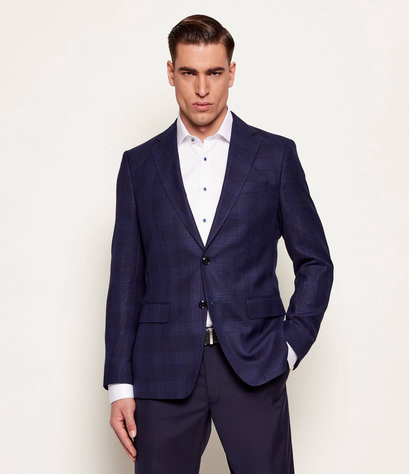 BOSS BLACK Marynarka H-Hutson-251 Slim Fit z dodatkiem wełny