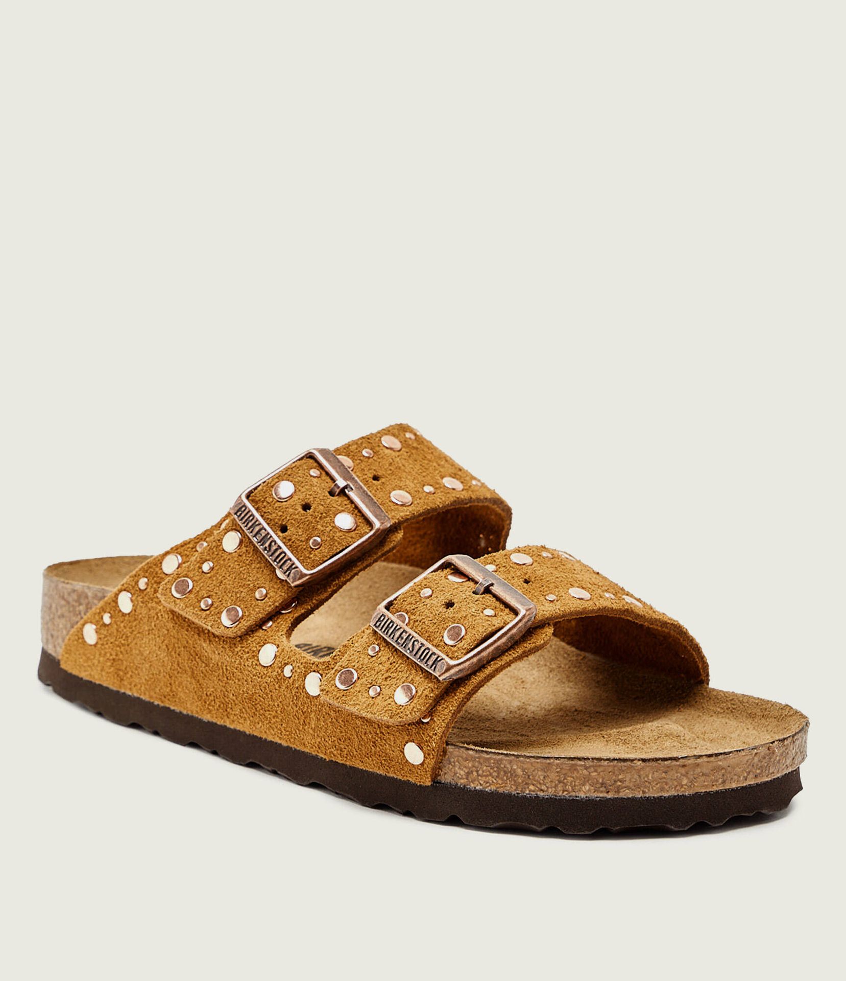Birkenstock Klapki Arizona Rivet LEVE zamsz narrow fit