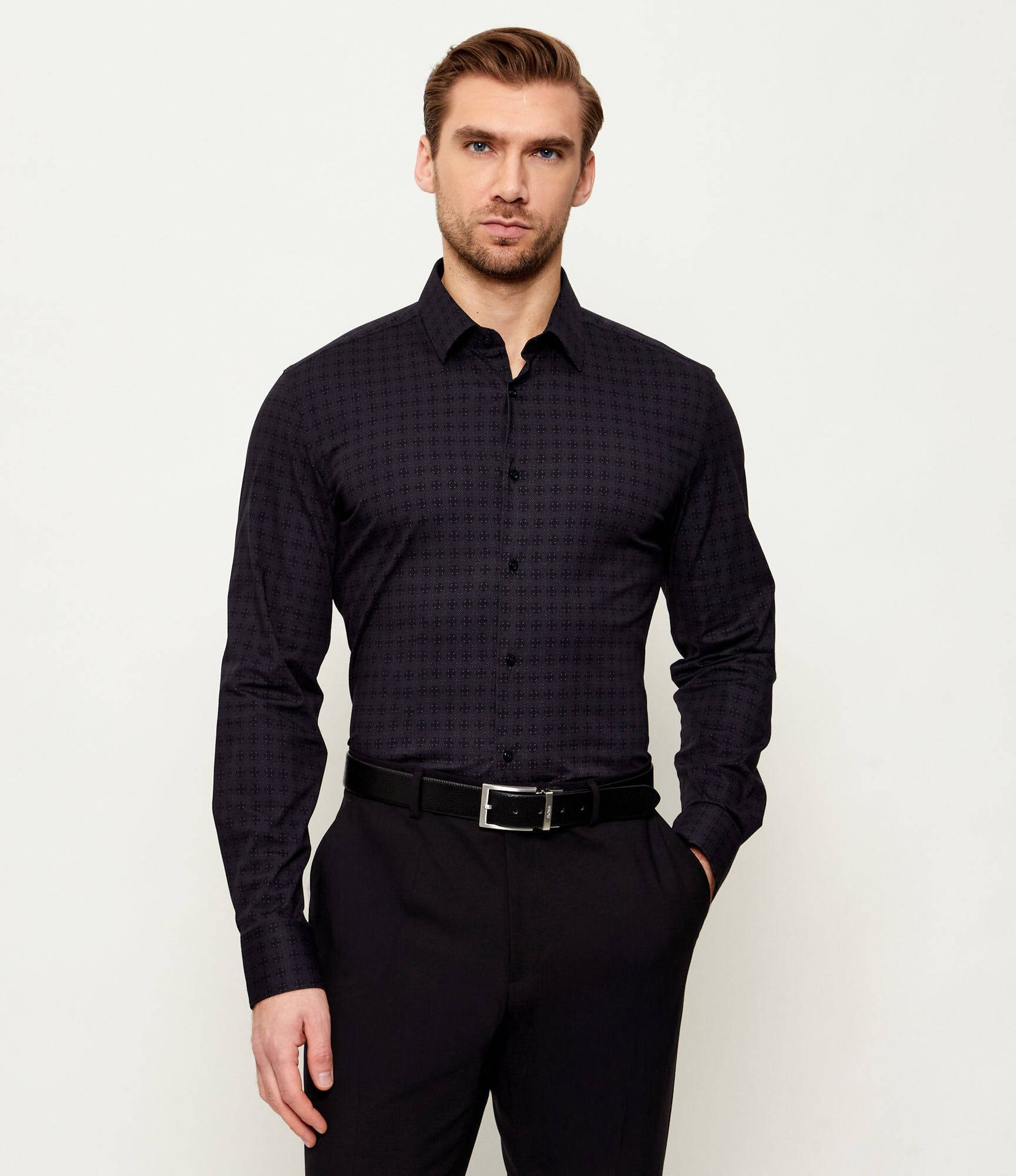 BOSS BLACK Koszula H-HANK-S-K--C1-261 Slim Fit stretch
