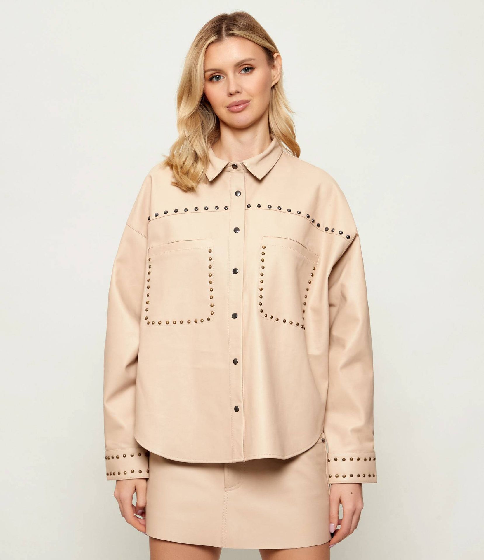 One Teaspoon Skórzana kurtka DARIA Relaxed fit