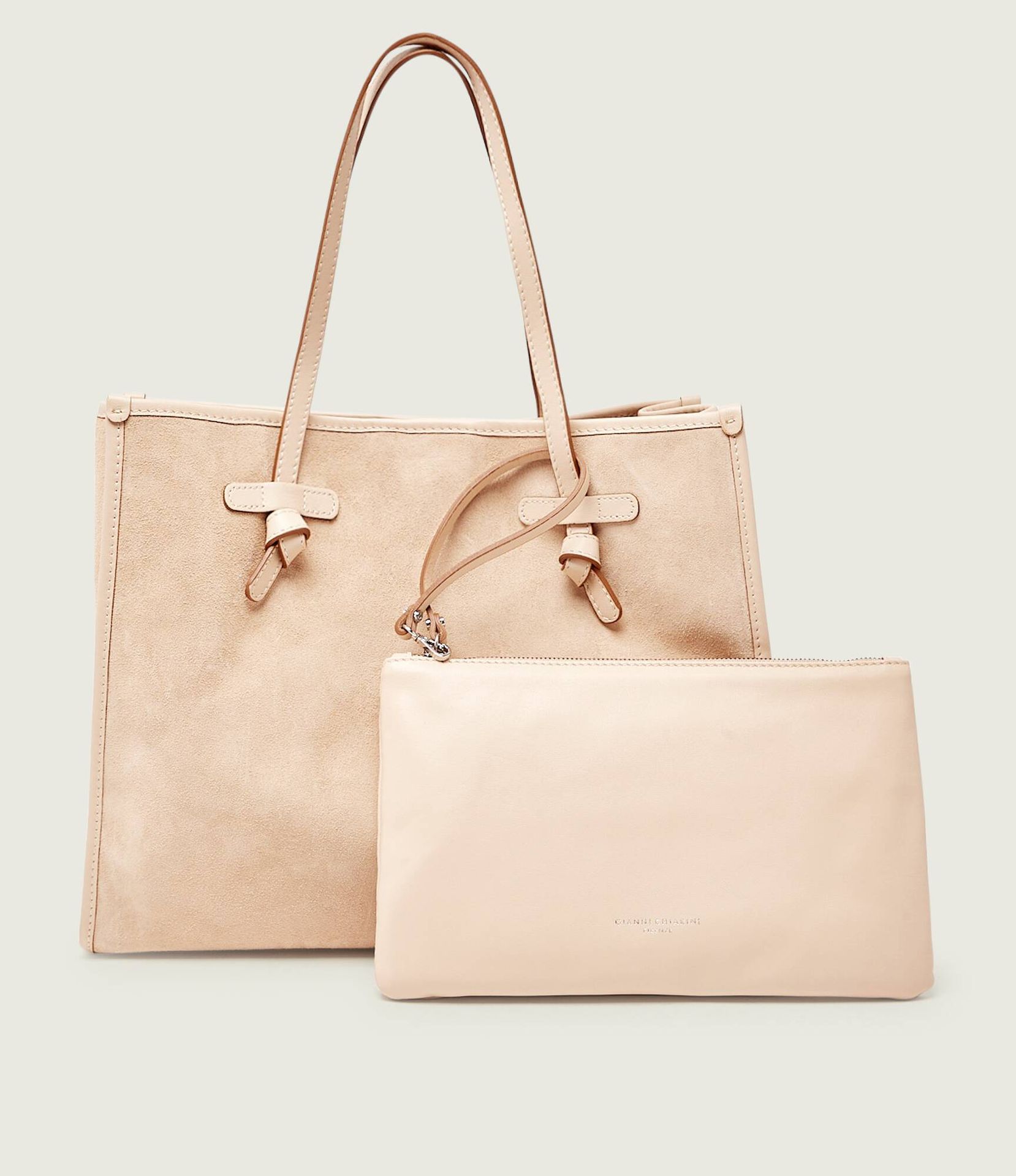GIANNI CHIARINI Shopperka + saszetka MARCELLA zamsz