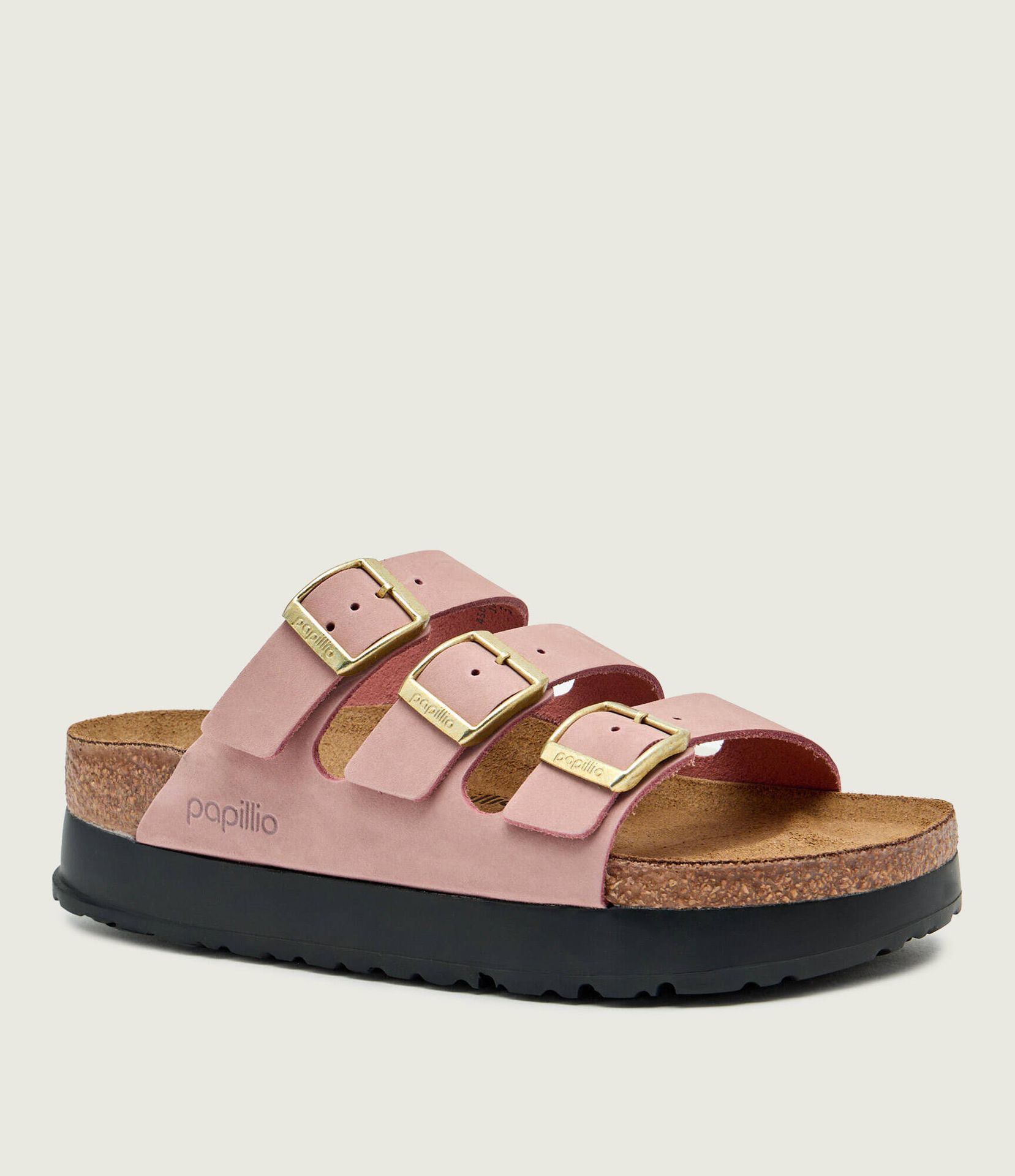 Birkenstock Skórzane klapki Florida III Flex| Birkenstock X Papillio narrow fit