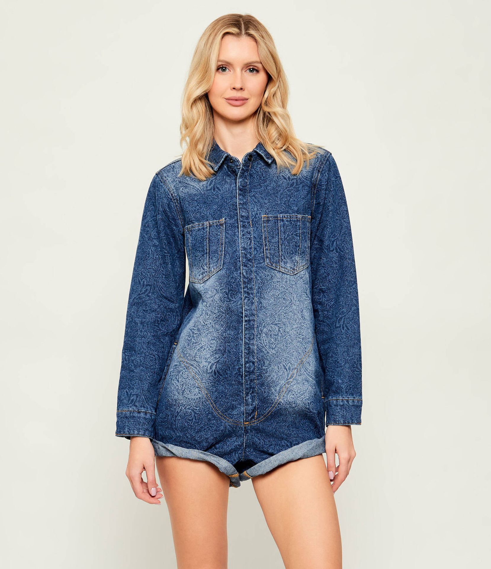 One Teaspoon Jeansowy kombinezon PROPHECY Relaxed fit