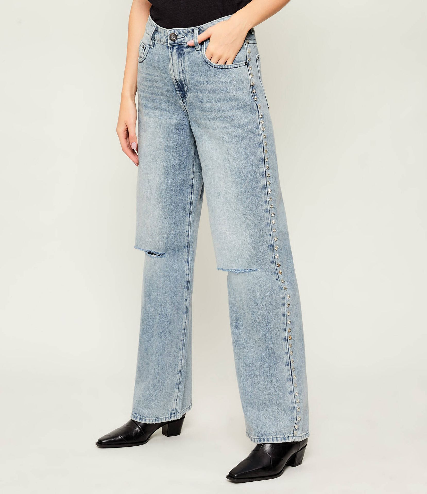 One Teaspoon Jeansy 25TH BIRTHDAY JACKSON Relaxed fit mid waist