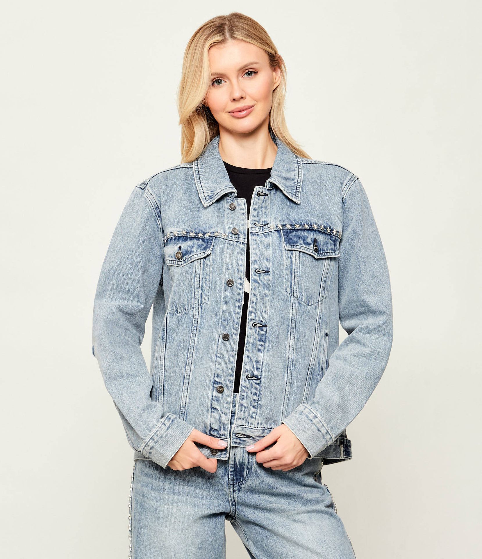 One Teaspoon Kurtka jeansowa 25TH BIRTHDAY TRUCKER Relaxed fit