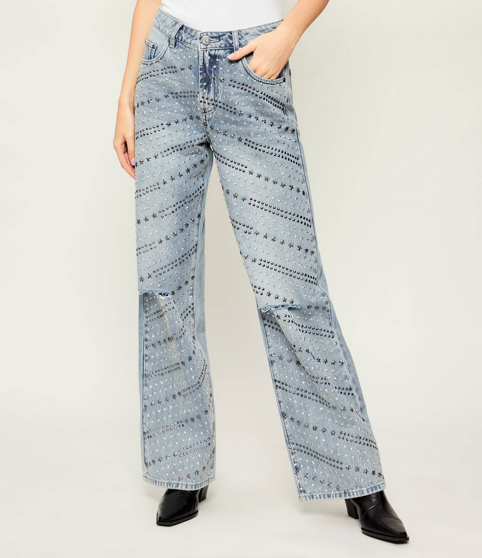 One Teaspoon Jeansy 25TH BIRTHDAY JACKSON Relaxed fit mid waist