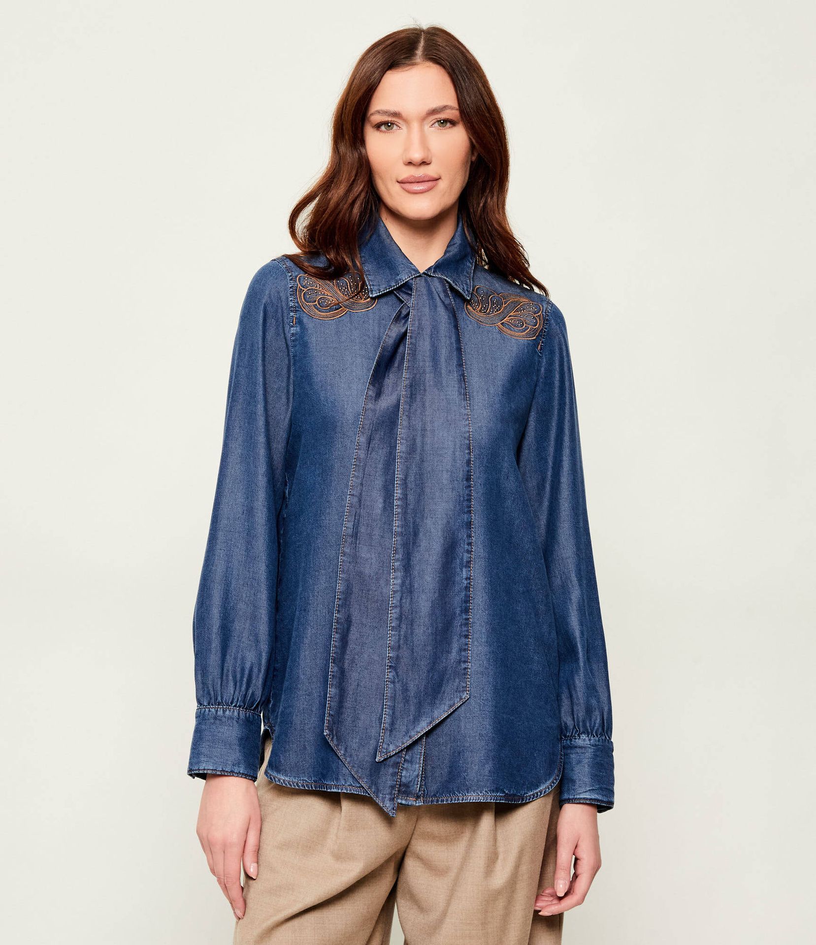 Marc Cain Jeansowa koszula Loose fit