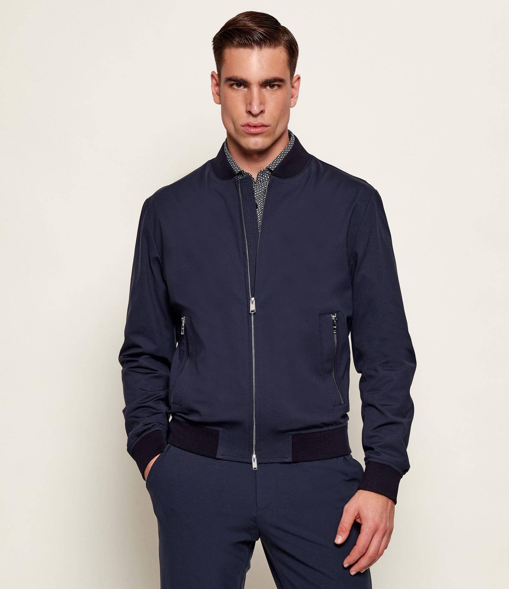 BOSS BLACK Kurtka bomber P-Hanry-J-BMB-WG-232| Slim Fit