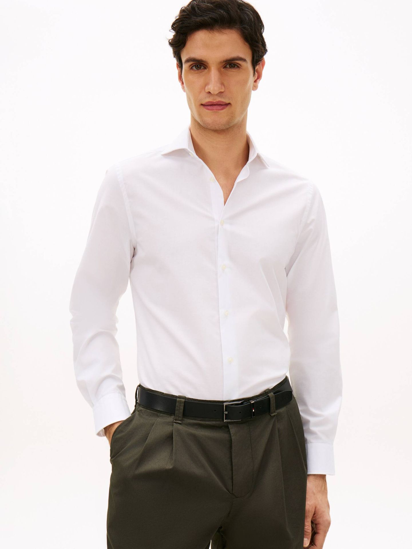 Tommy Hilfiger Koszula Slim Fit z dodatkiem lnu