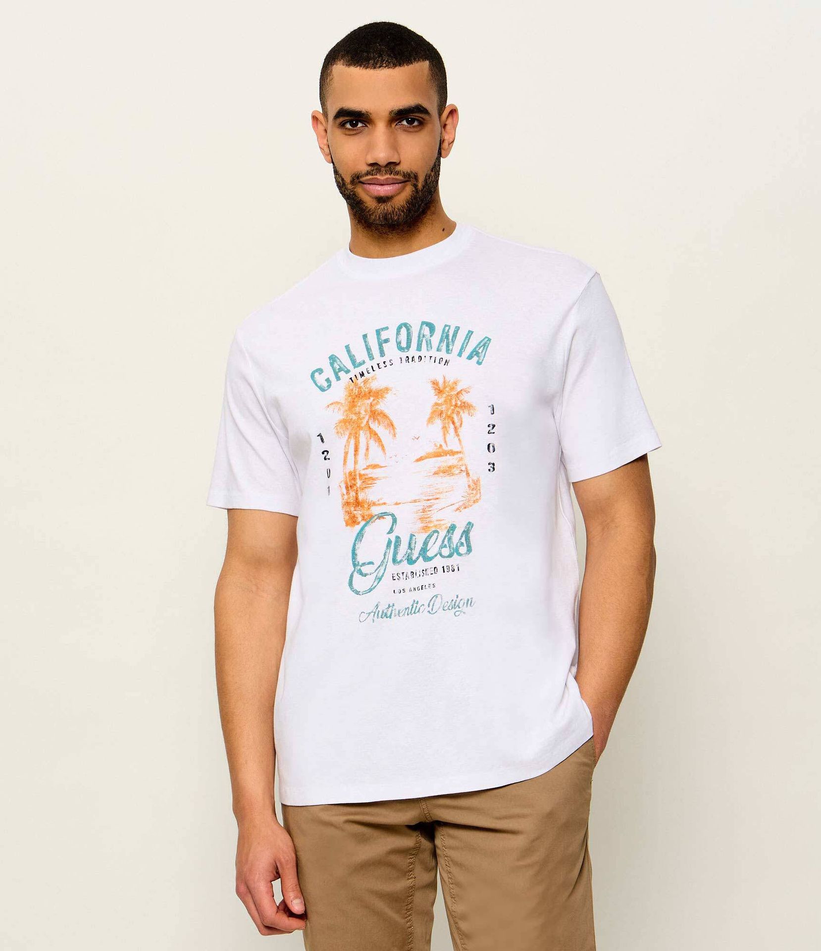 GUESS T-shirt SUMMER SLUB Regular Fit