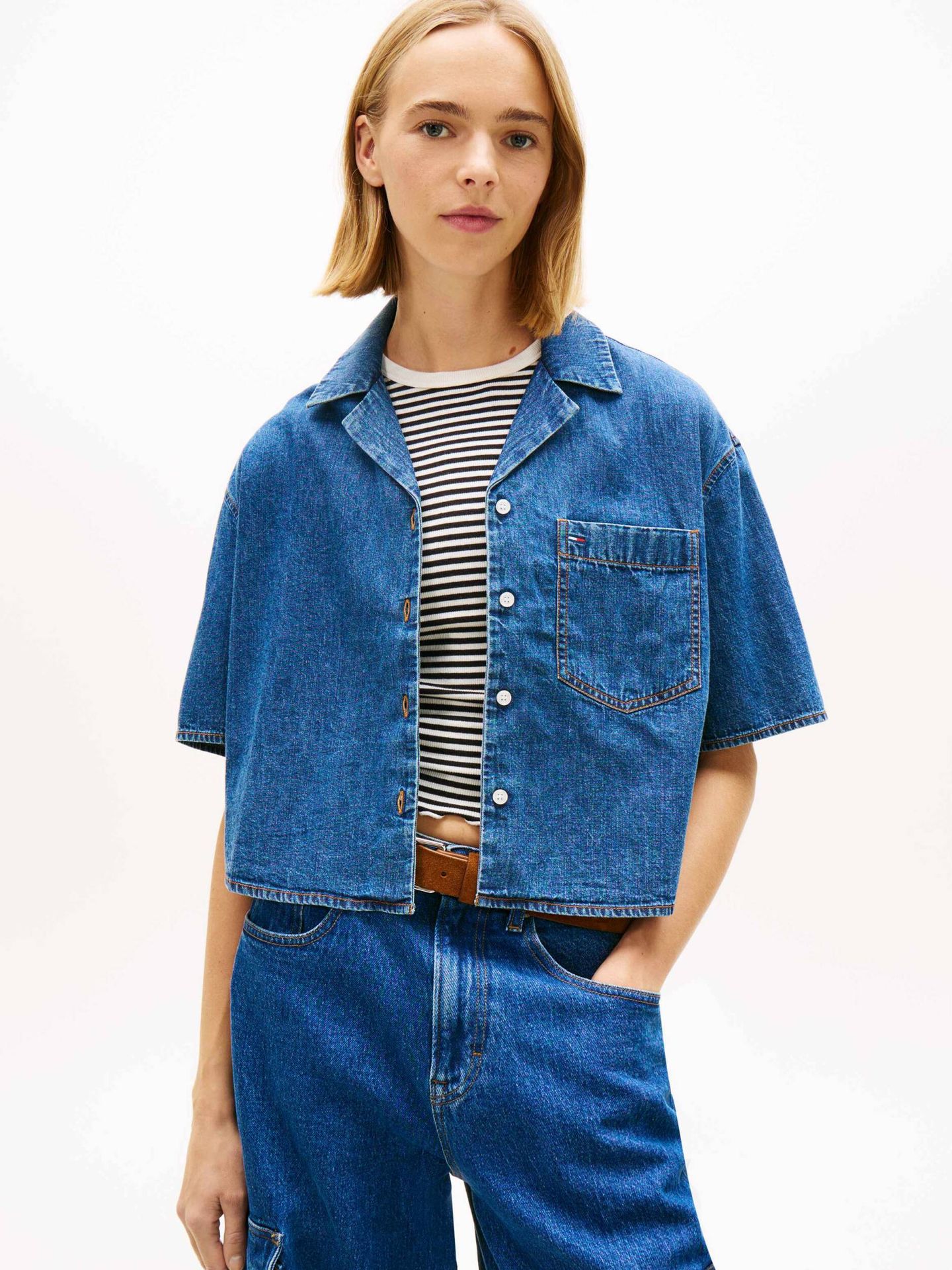 Tommy Jeans Koszula CHAMBRAY Loose fit