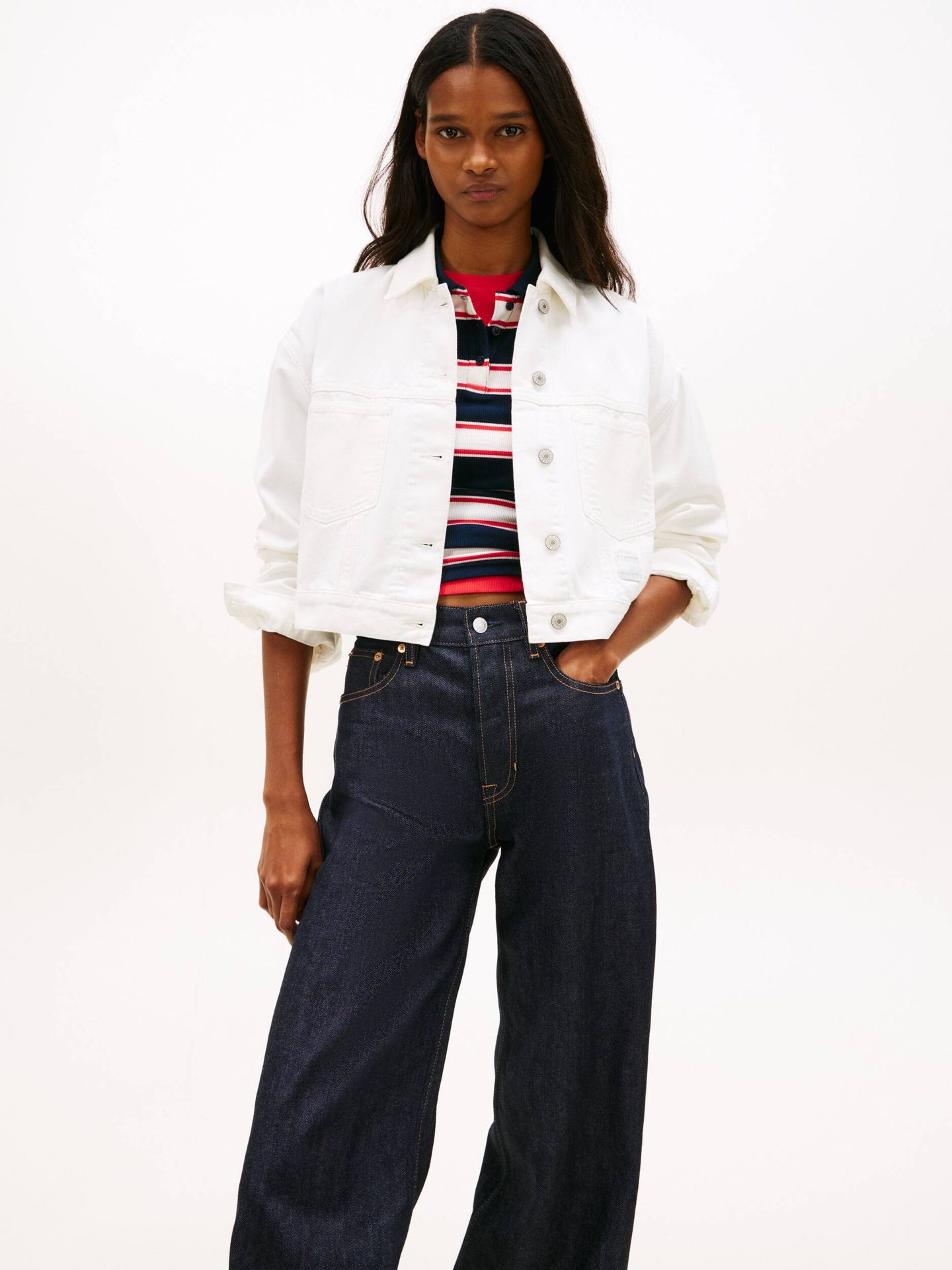 Tommy Jeans Kurtka jeansowa Cropped Fit