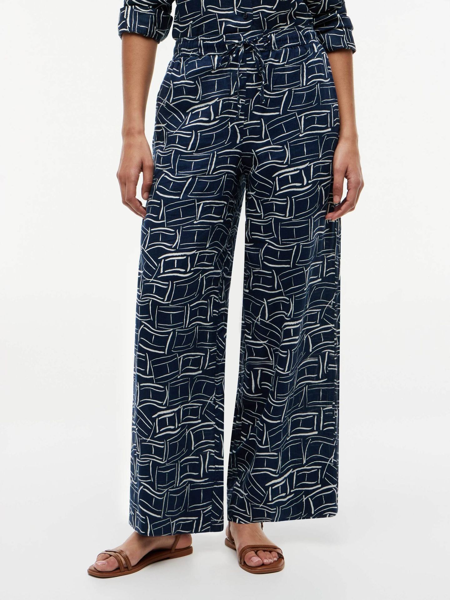 Tommy Hilfiger Lniane spodnie Relaxed fit