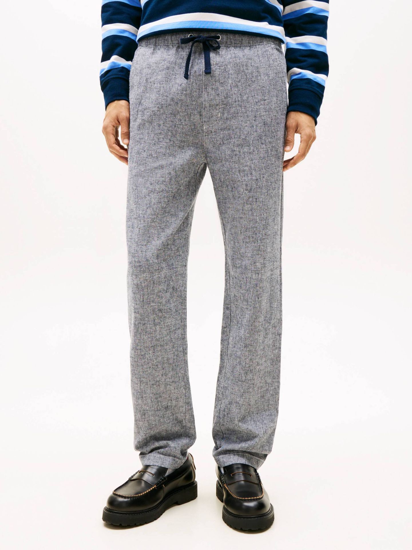 Tommy Jeans Lniane spodnie chino SONNY Tapered fit