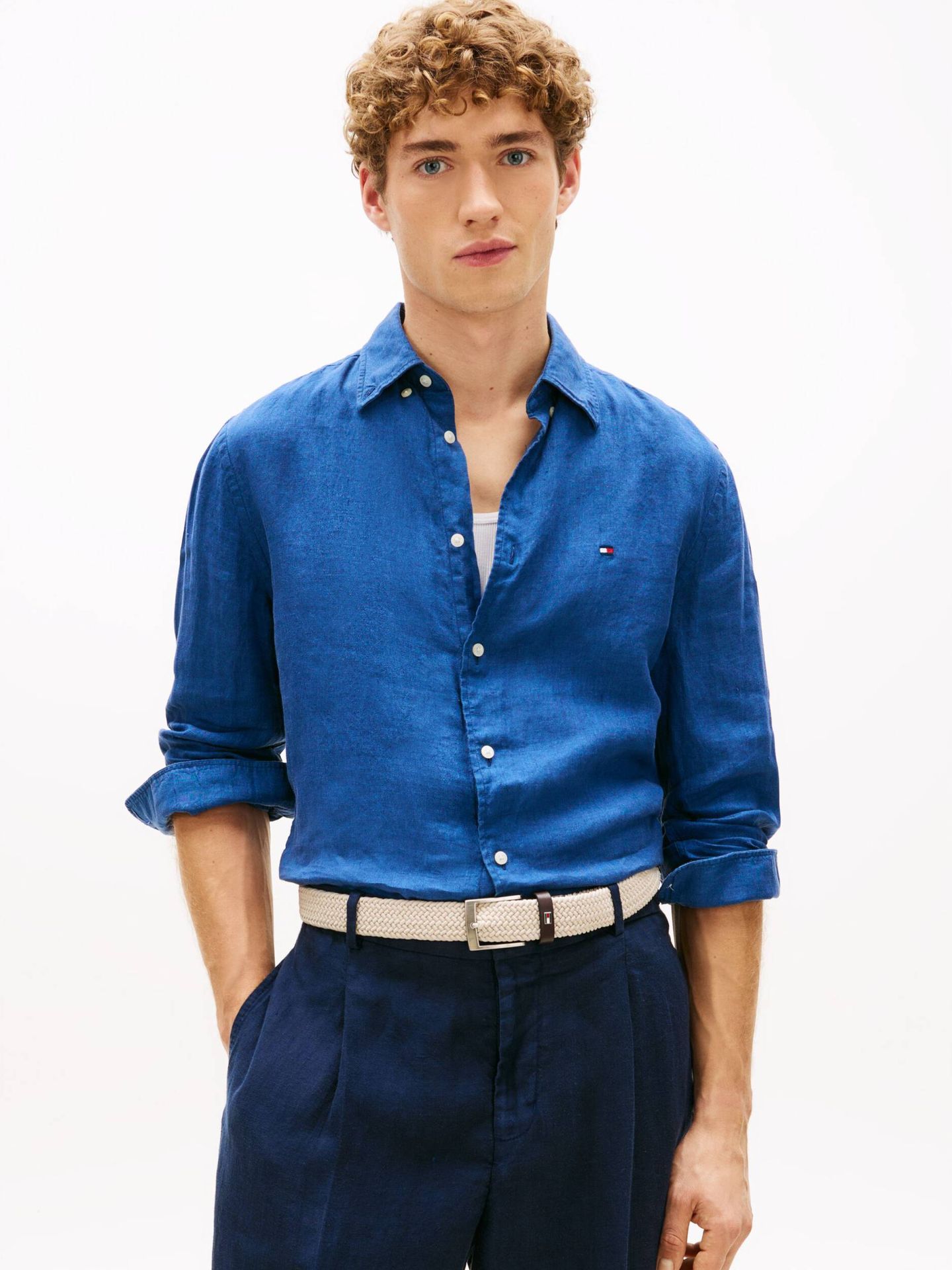 Tommy Hilfiger Lniana koszula Regular Fit