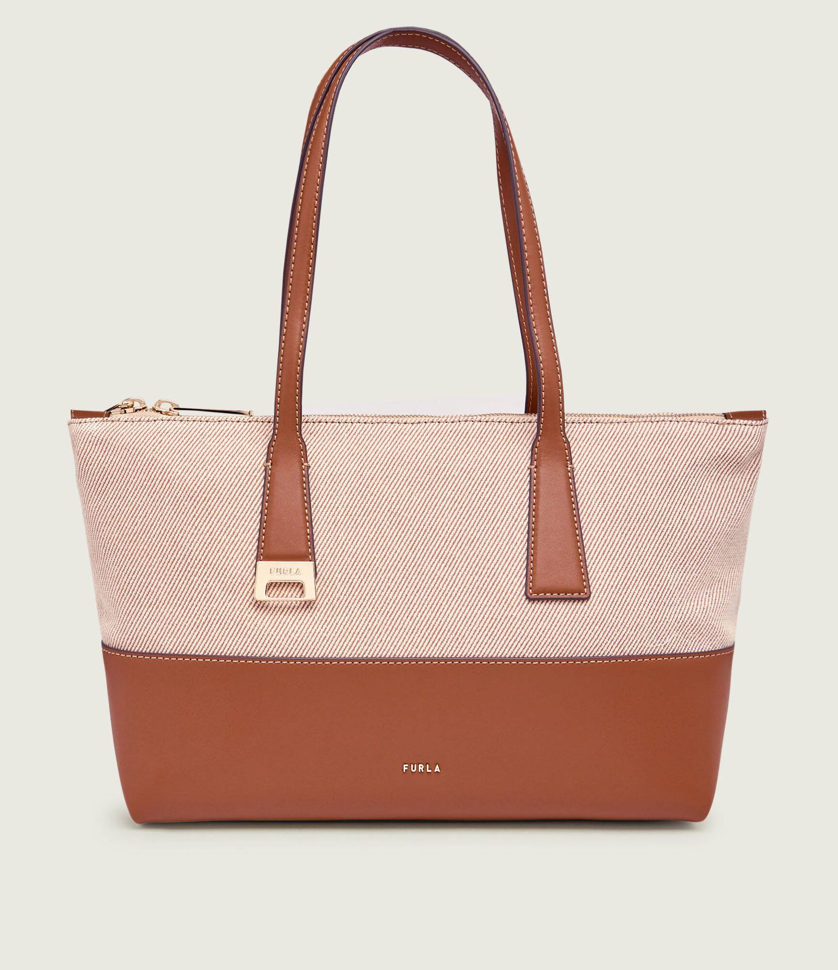 Furla Shopperka FURLA OLIVIA z dodatkiem skóry