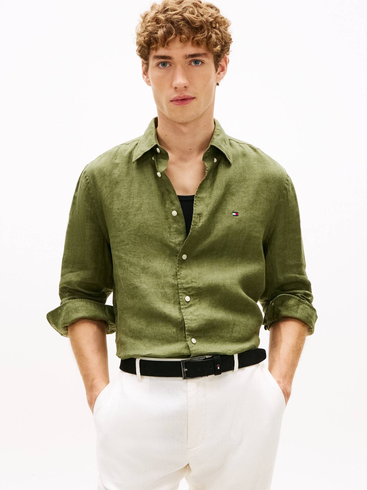 Tommy Hilfiger Lniana koszula Regular Fit