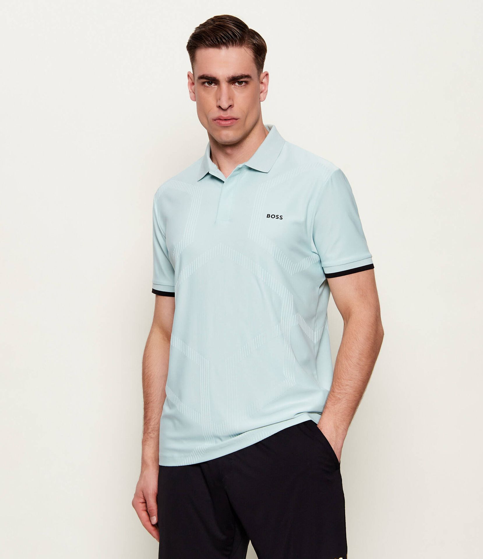 BOSS GREEN Polo PL_GOC Chip Hexa Regular Fit stretch