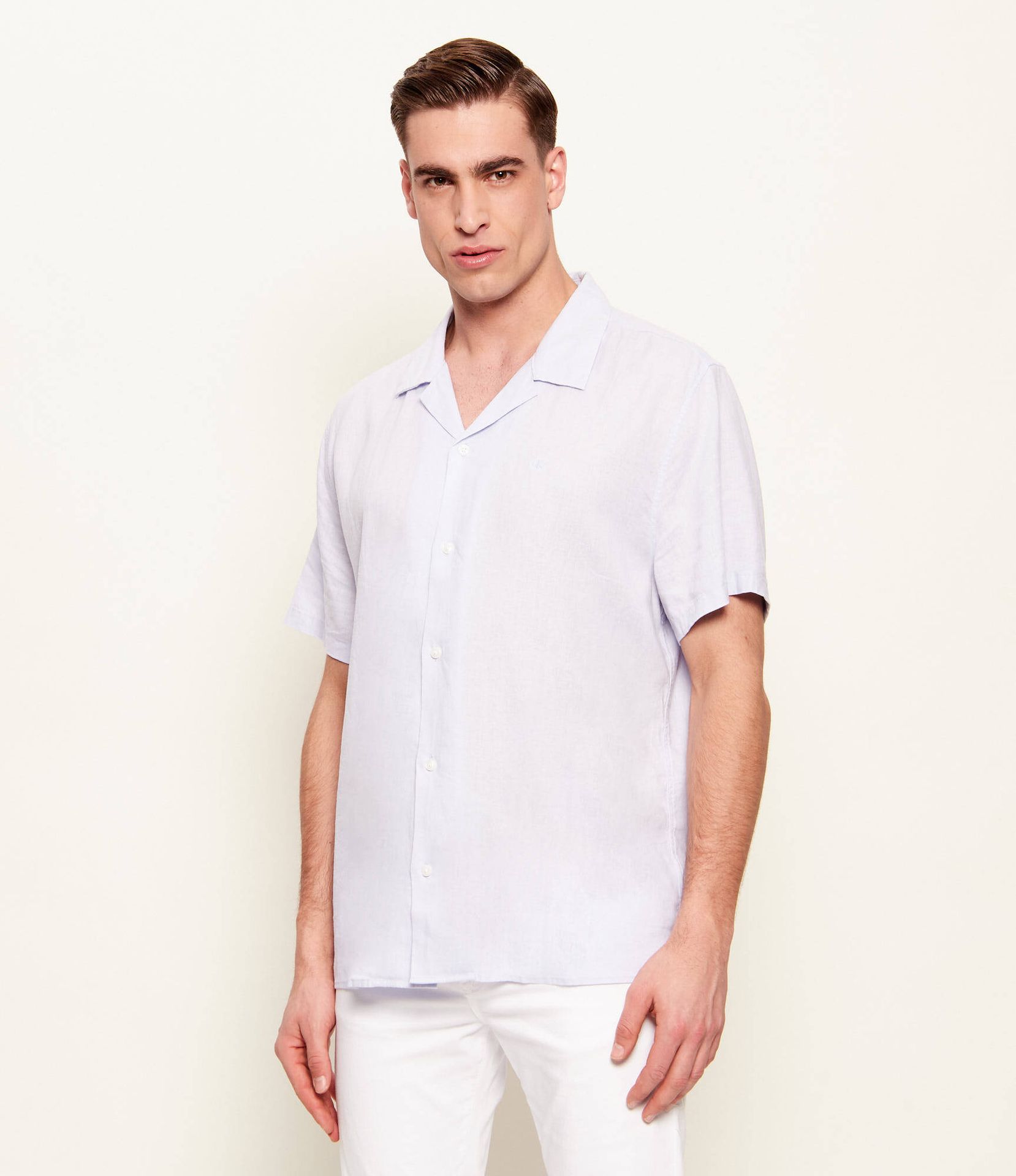 Calvin Klein Lniana koszula Classic fit