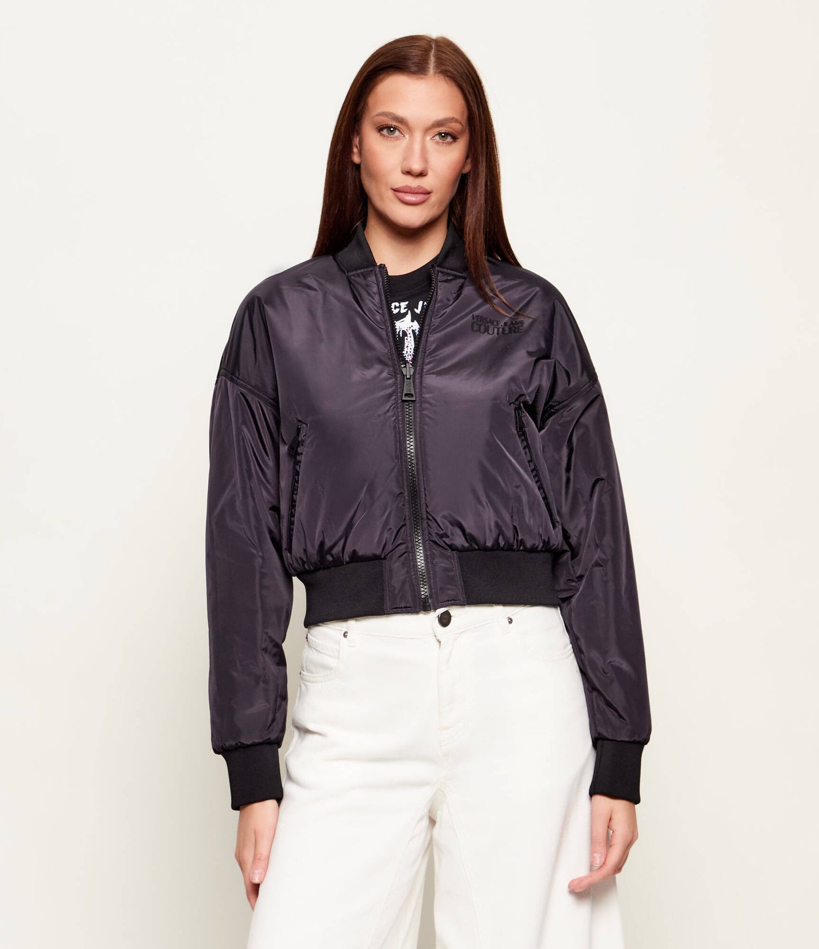 Versace Jeans Couture Dwustronna kurtka bomber BAROCCO ALL. Cropped Fit