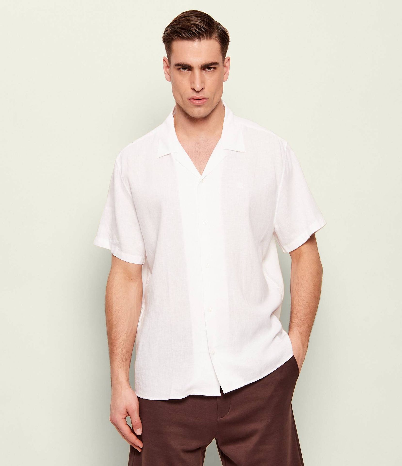 Calvin Klein Lniana koszula Classic fit