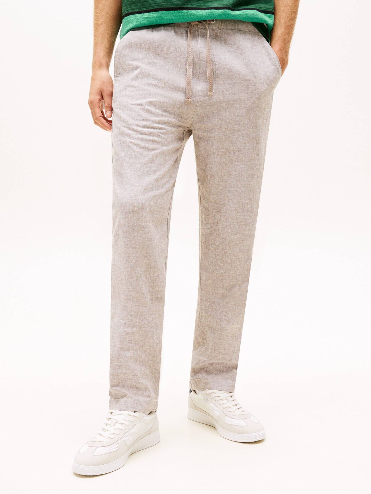 Tommy Jeans Lniane spodnie chino SONNY Tapered fit