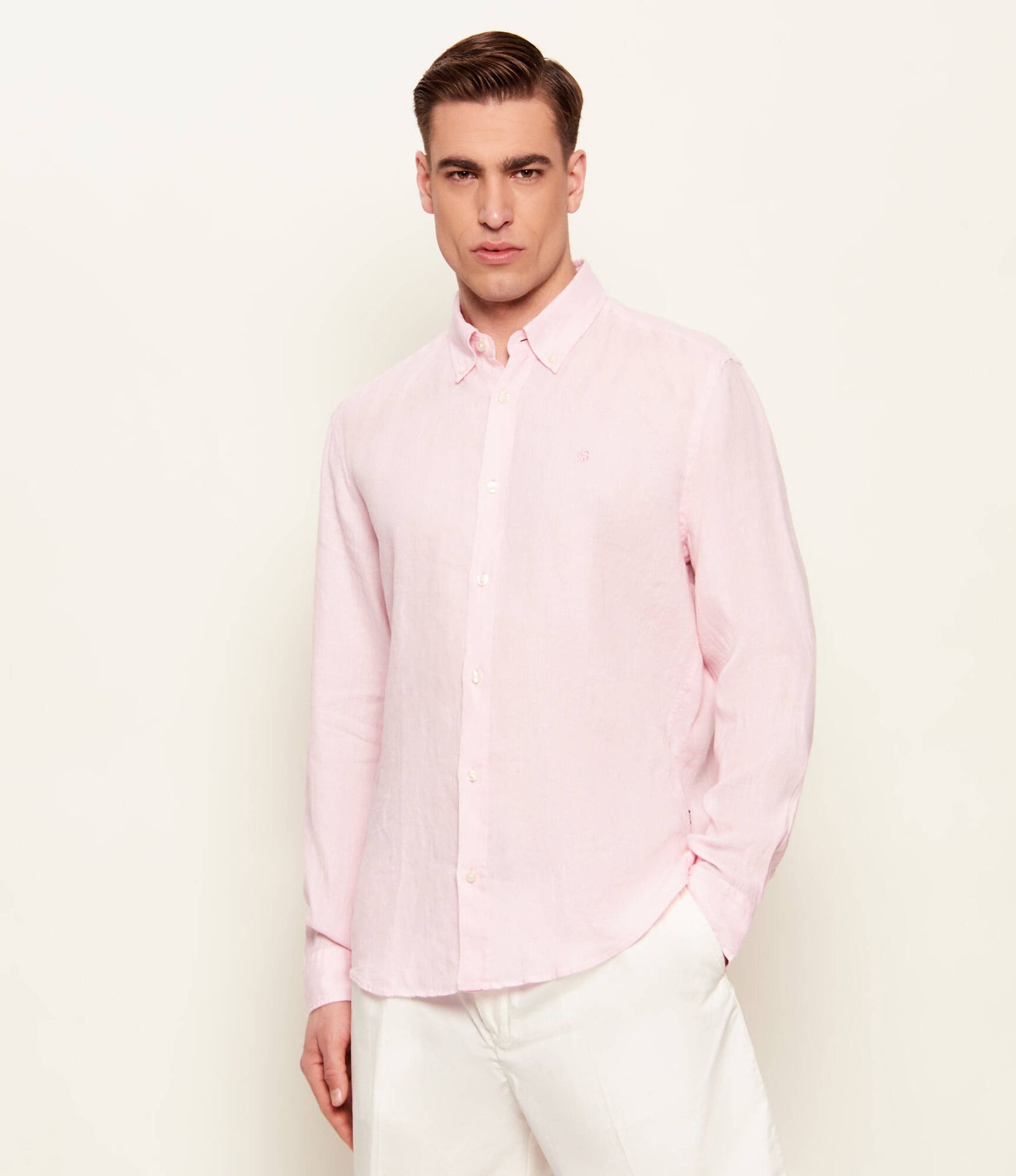 BOSS BLACK Lniana koszula H-LIAM-BD-E-C1-261 Regular Fit