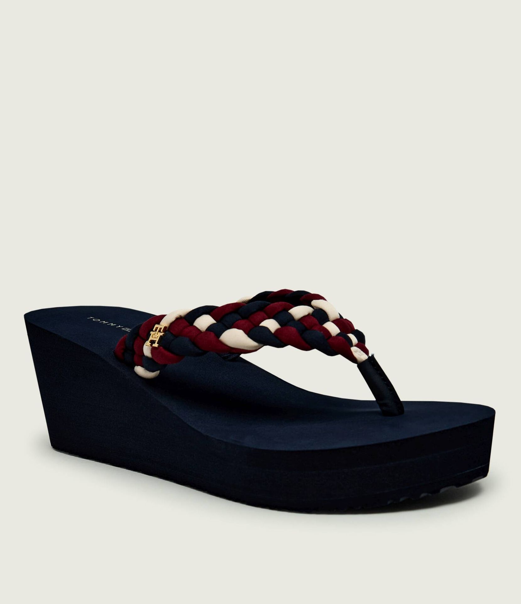 Tommy Hilfiger Japonki WEDGE BRAIDED SUMMER