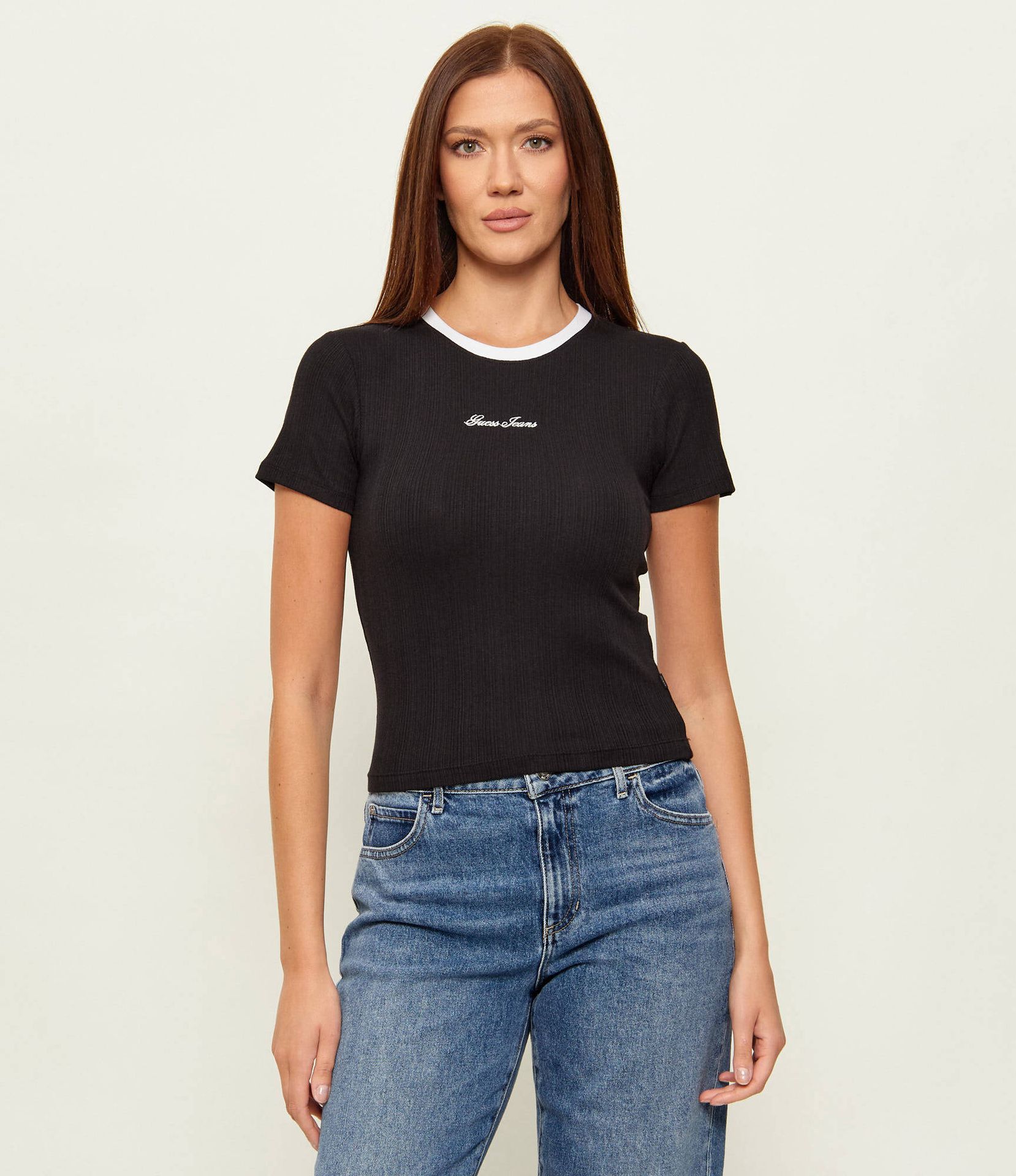 Guess Jeans T-shirt EMBRO RINGER Slim Fit