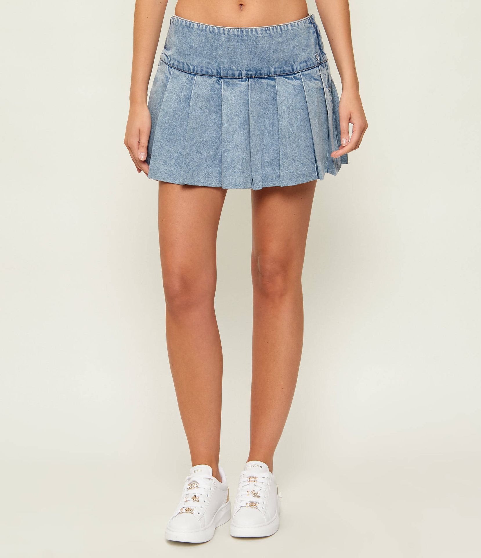 Guess Jeans Jeansowa spódnica PLEATED
