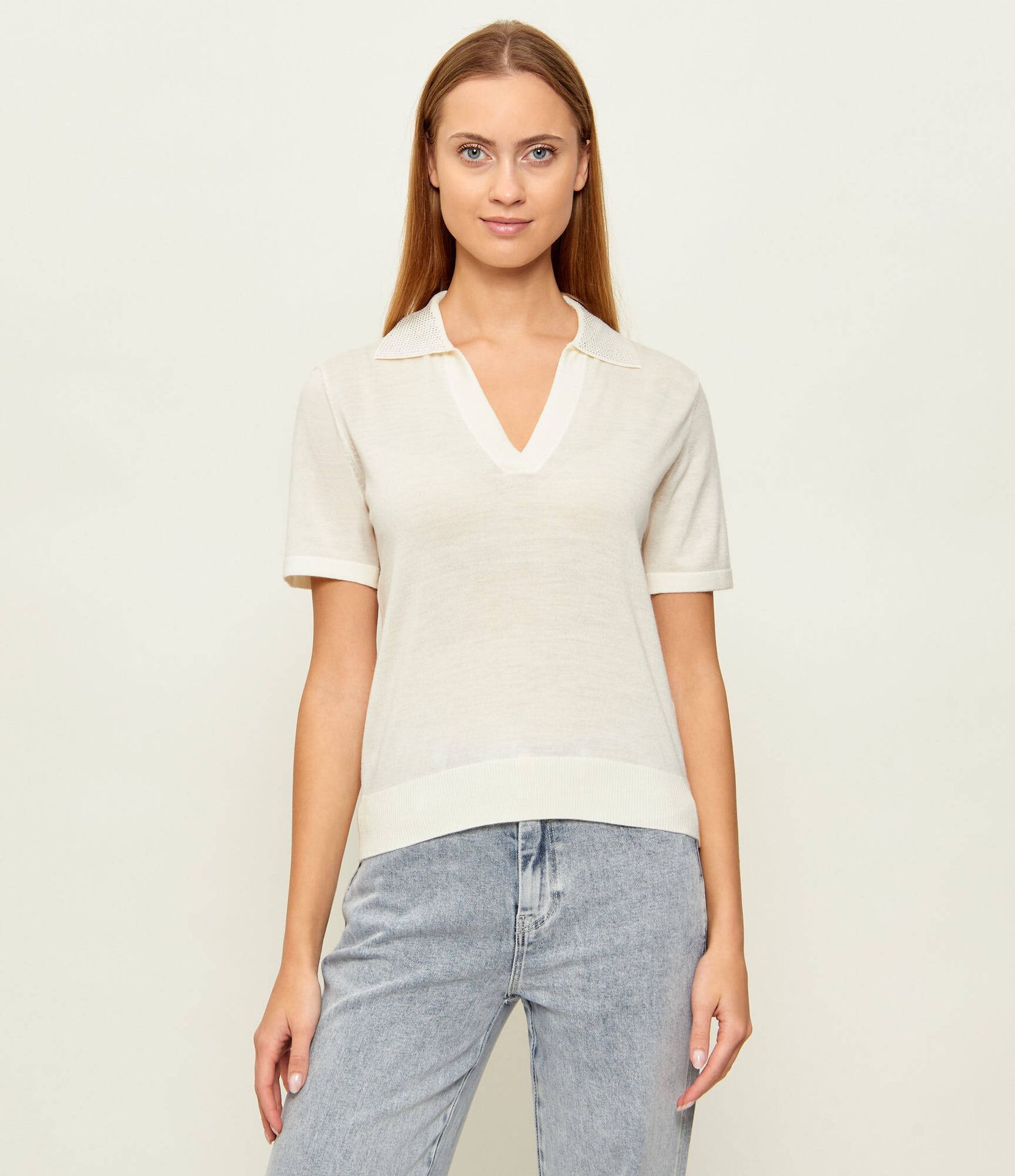 GUESS Wełniane polo STORMI Regular Fit